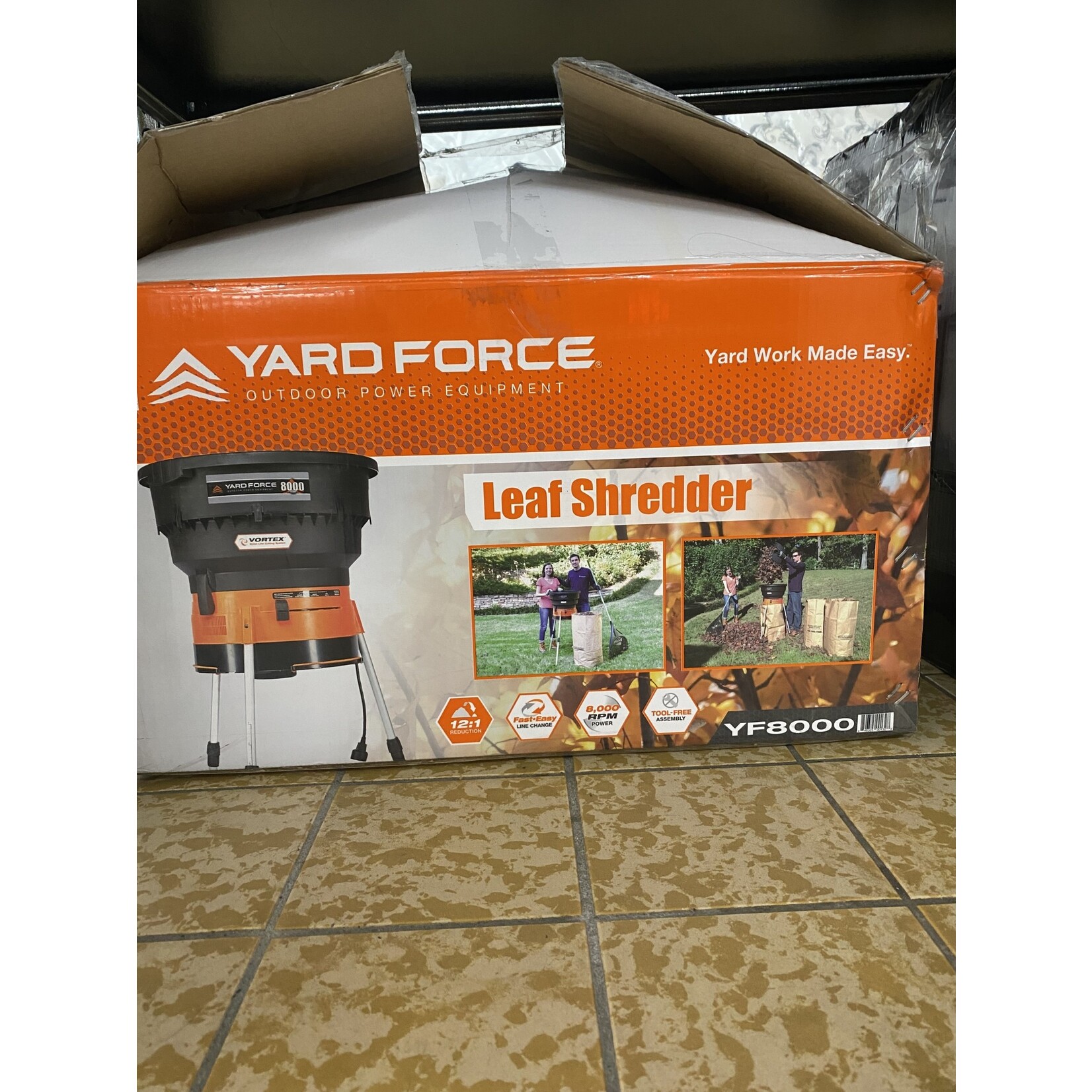 Yard Force 22" Corded Electric Leaf Shredder With Accessory Kit