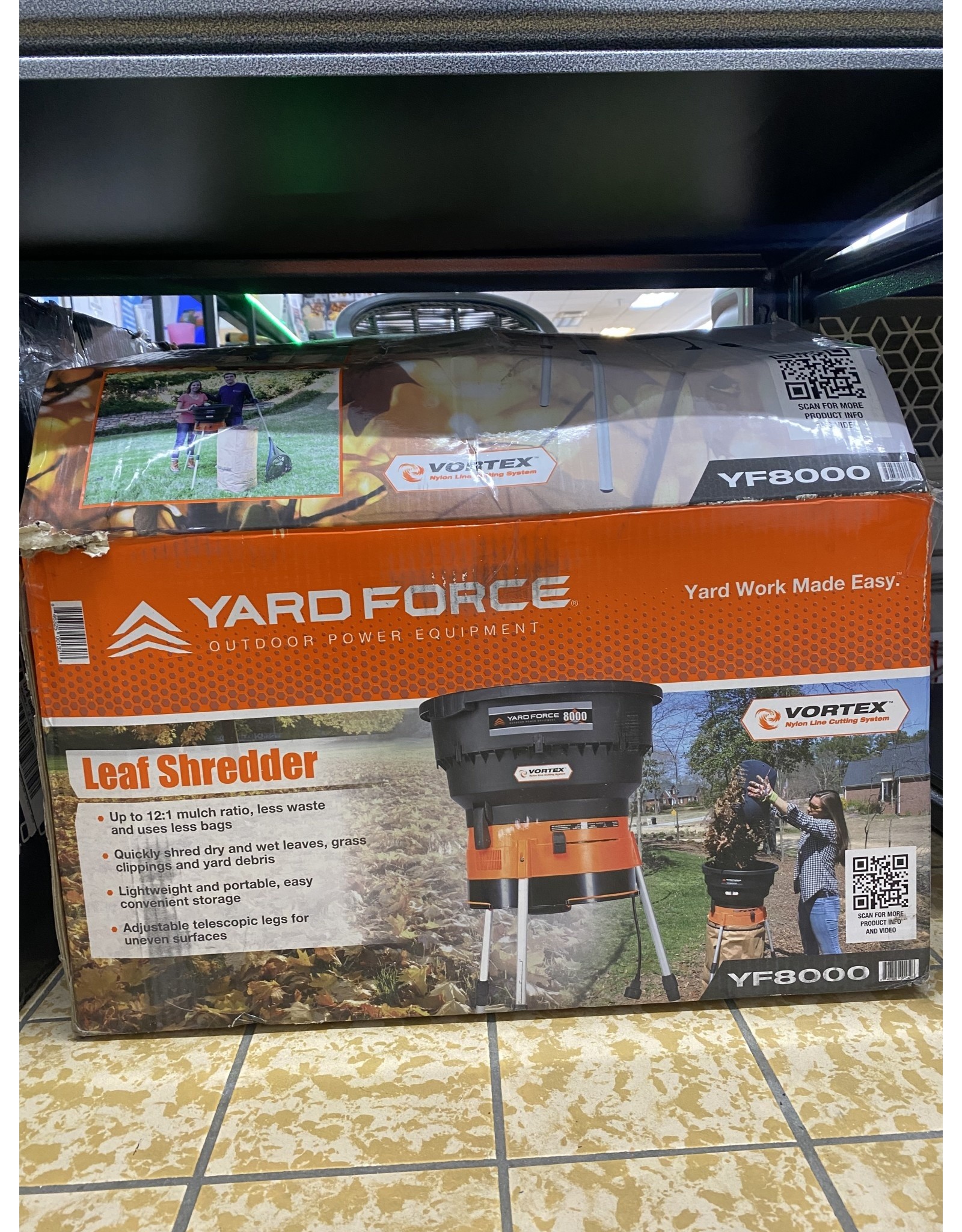Yard Force 22 Corded Electric Leaf Shredder With Accessory Kit