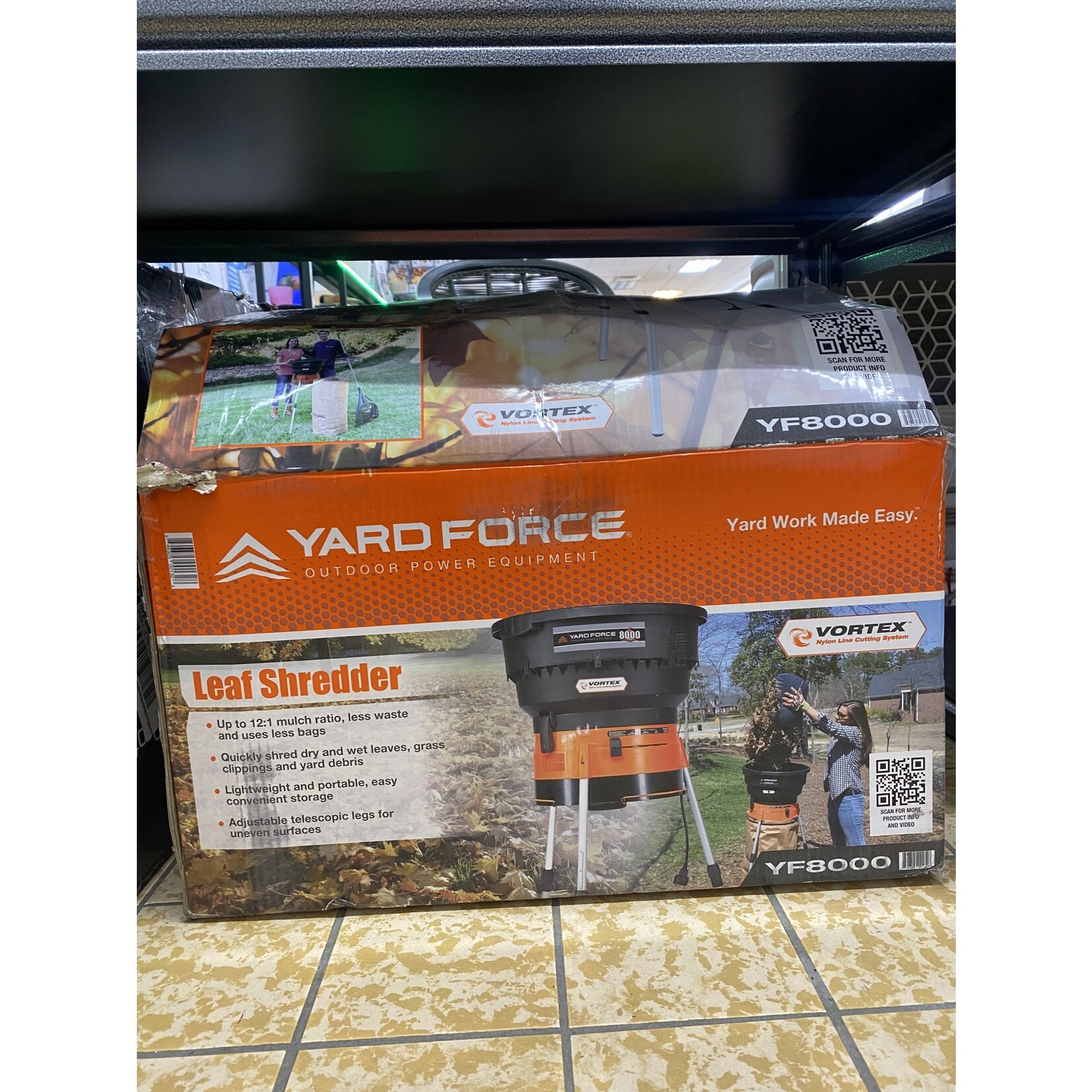 Yard Force 22" Corded Electric Leaf Shredder With Accessory Kit
