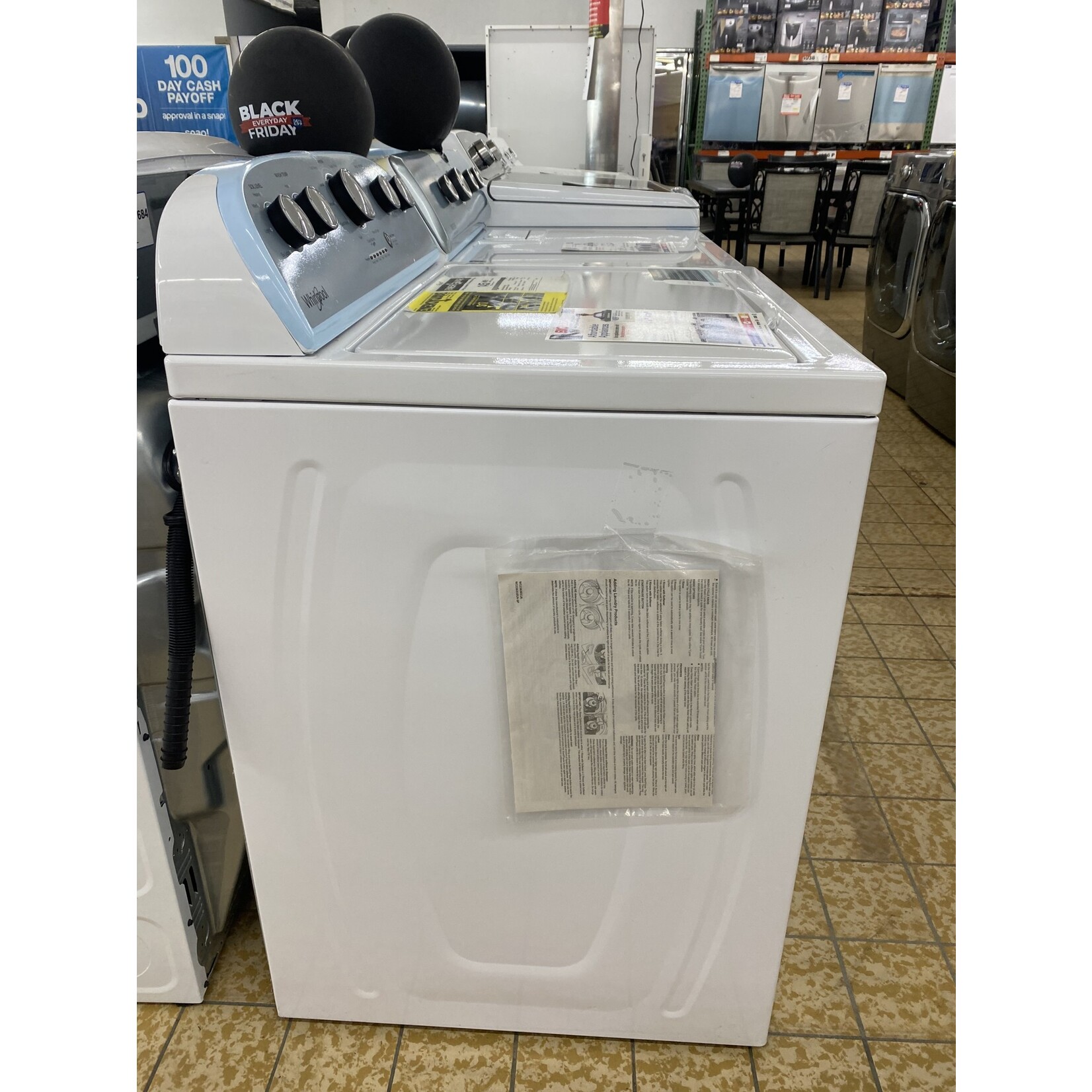 Whirlpool *USED 15 DAYS WARRANTY WTW4816FW Whirlpool 3.5-cu ft High Efficiency Agitator Top-Load Washer (White)