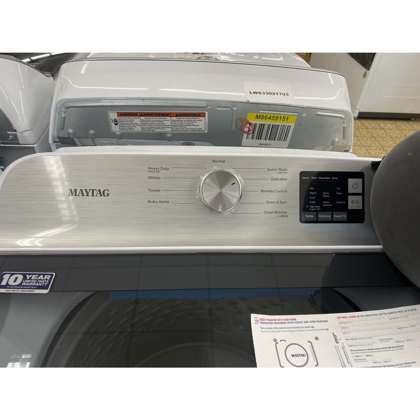 Maytag #*MVW6230HW Maytag 4.7 cu. ft. Smart Capable White Top Load Washing Machine with Extra Power Button and Deep Fill Option