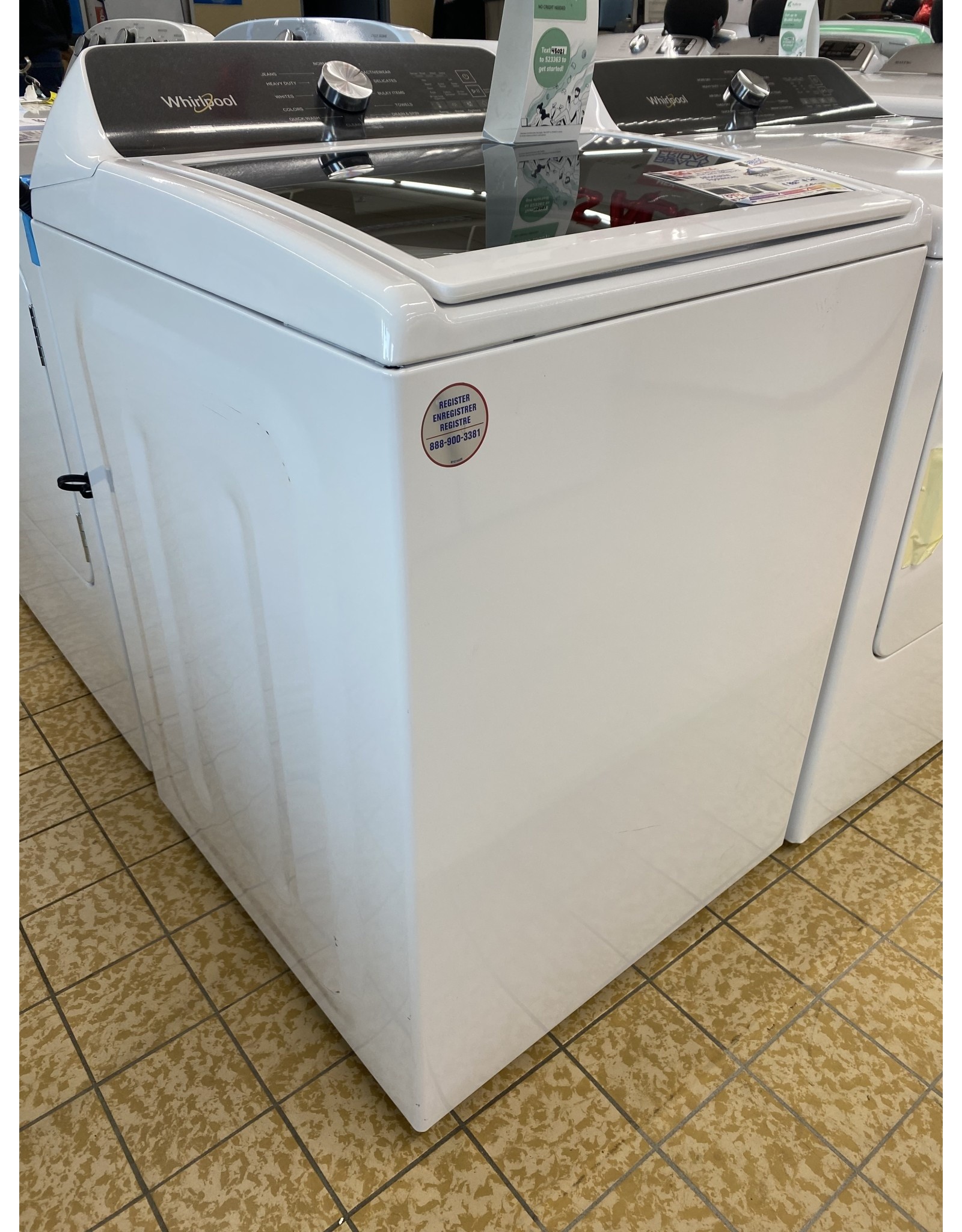 WHIRLPOOL WTW5057LW  4.7 - 4.8 cu. ft. Top Load Washer with 2 in 1 Removable Agitator in White