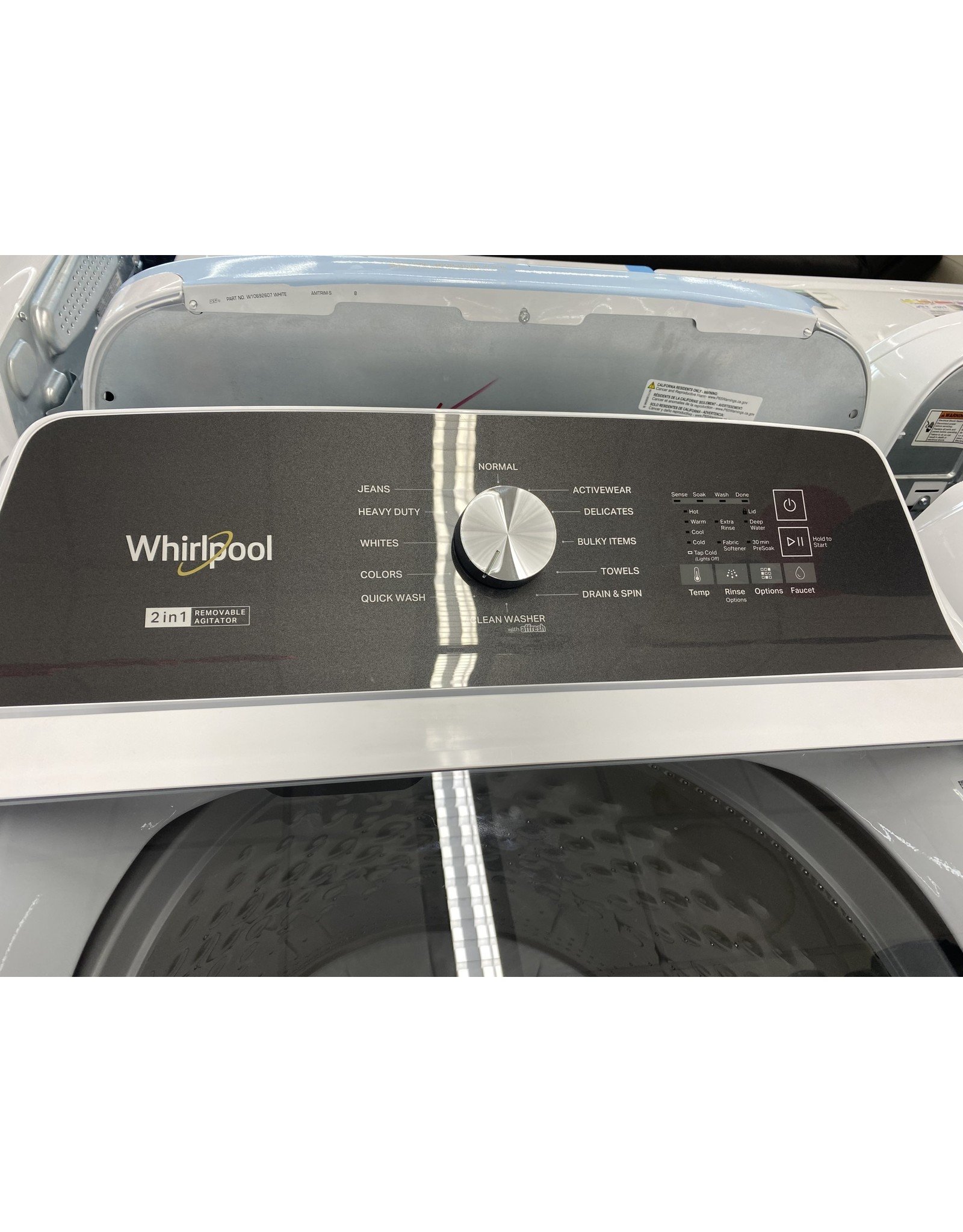 Whirlpool WTW5057LWLPR 4.7-4.8 CuFt Top Load Washer with the 7.0