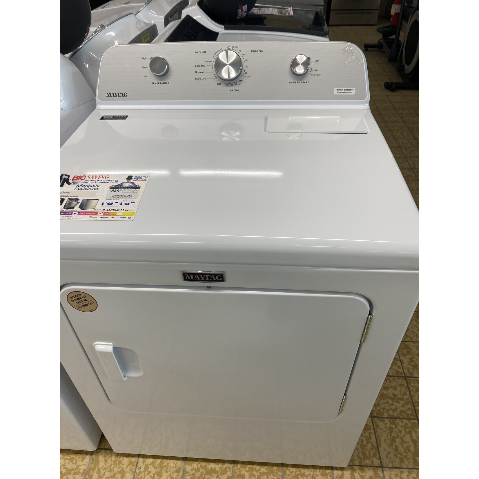 Maytag #MED4500MW Maytag 7.0 cu. ft. Vented Electric Dryer in White