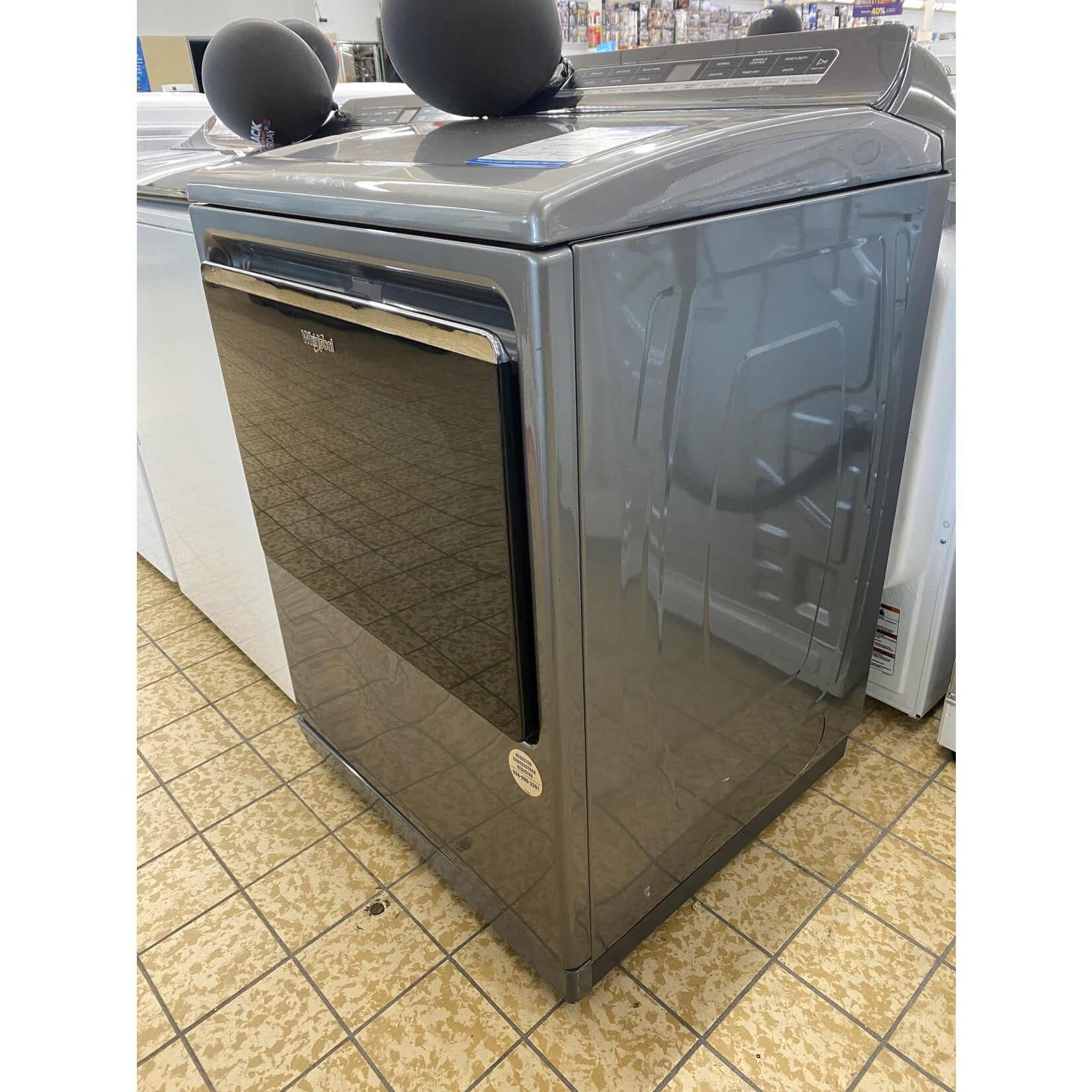 Whirlpool #*WED8127LC Whirlpool - 7.4 Cu. Ft. Smart Electric Dryer with Steam and Advanced Moisture Sensing - Chrome shadow