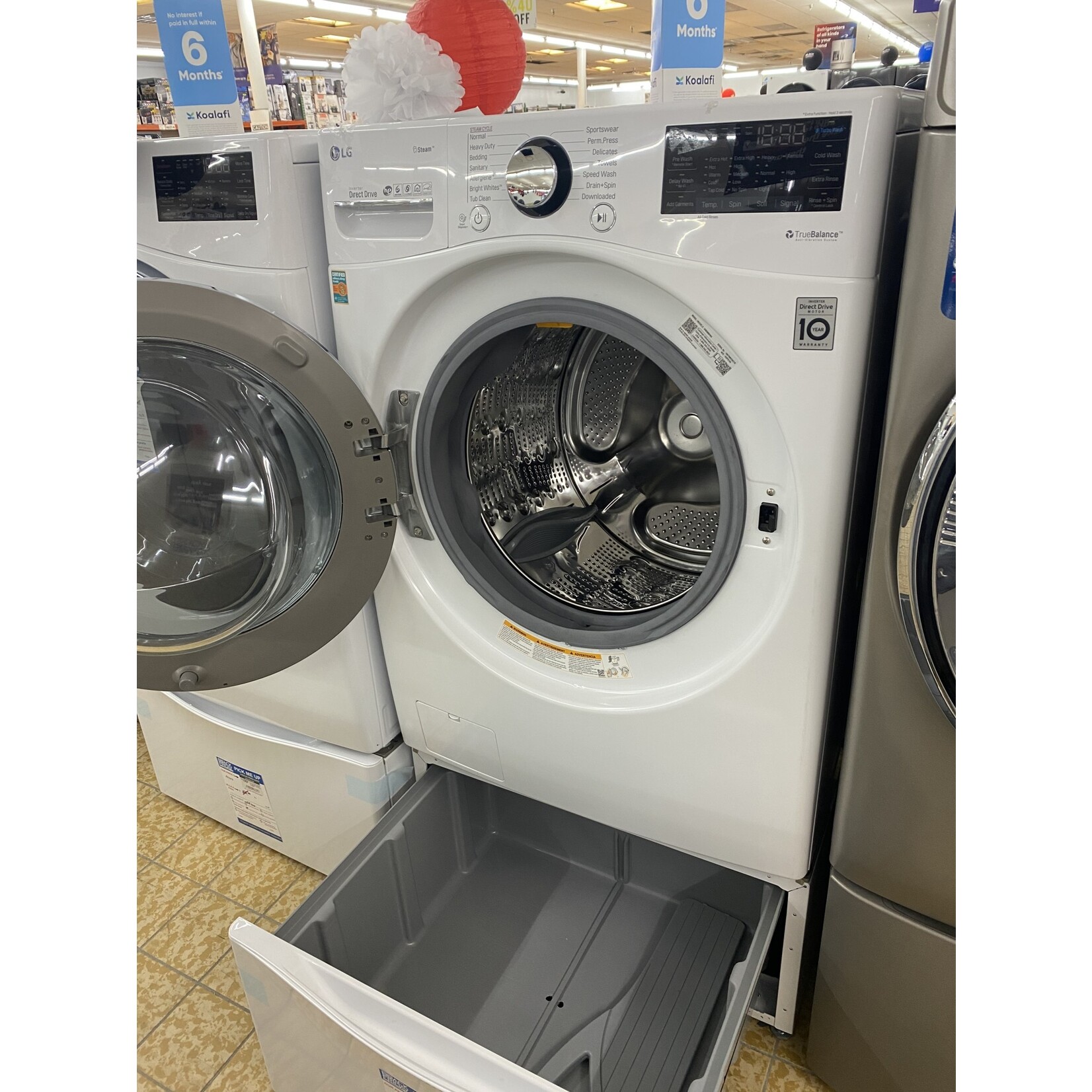 #WDP4W 27 in. Laundry Pedestal with Storage Drawers for Washers and Dryers in White