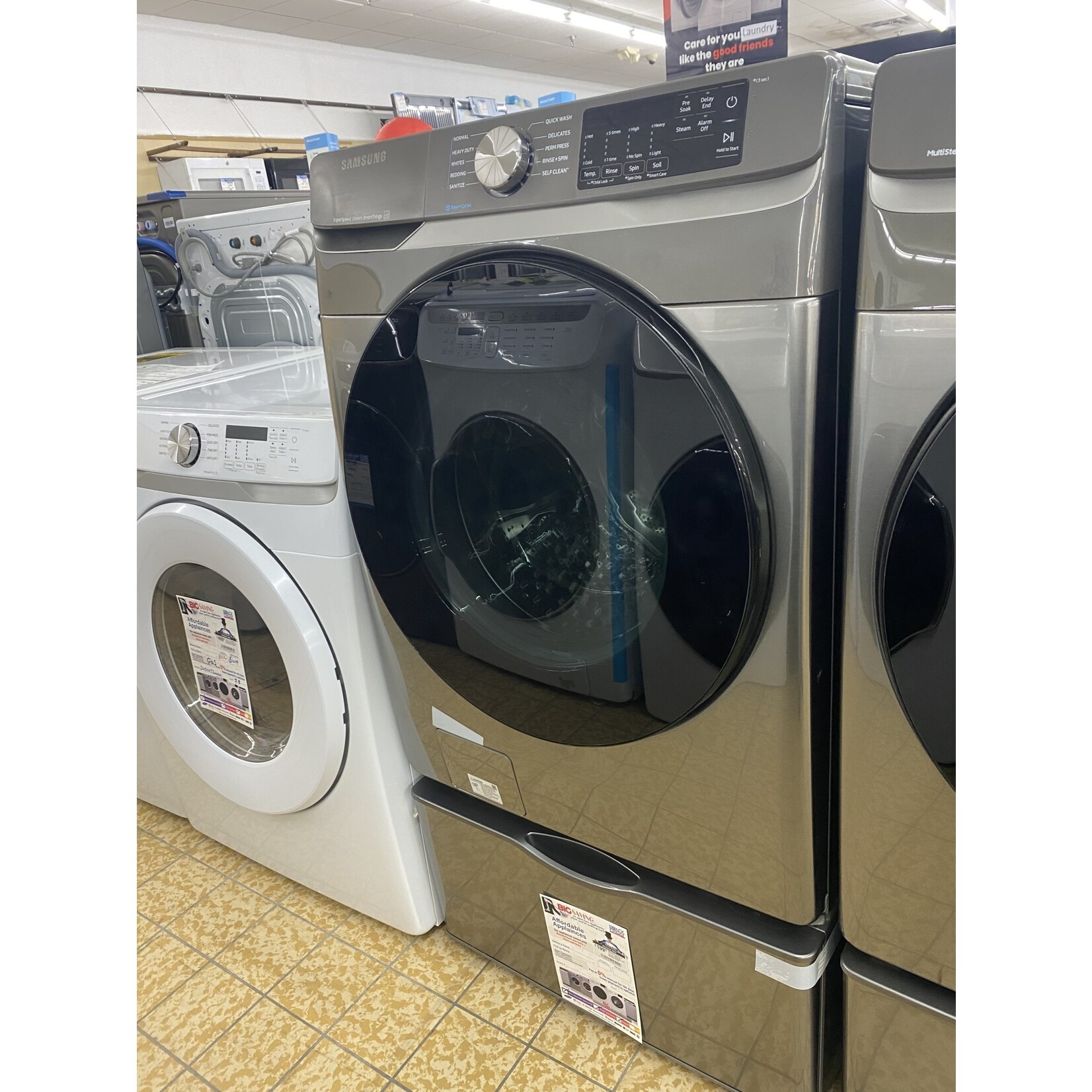 SAMSUNG *WF45B6300AP 4.5 cu. ft. Smart High-Efficiency Front Load Washer with Super Speed in Platinum