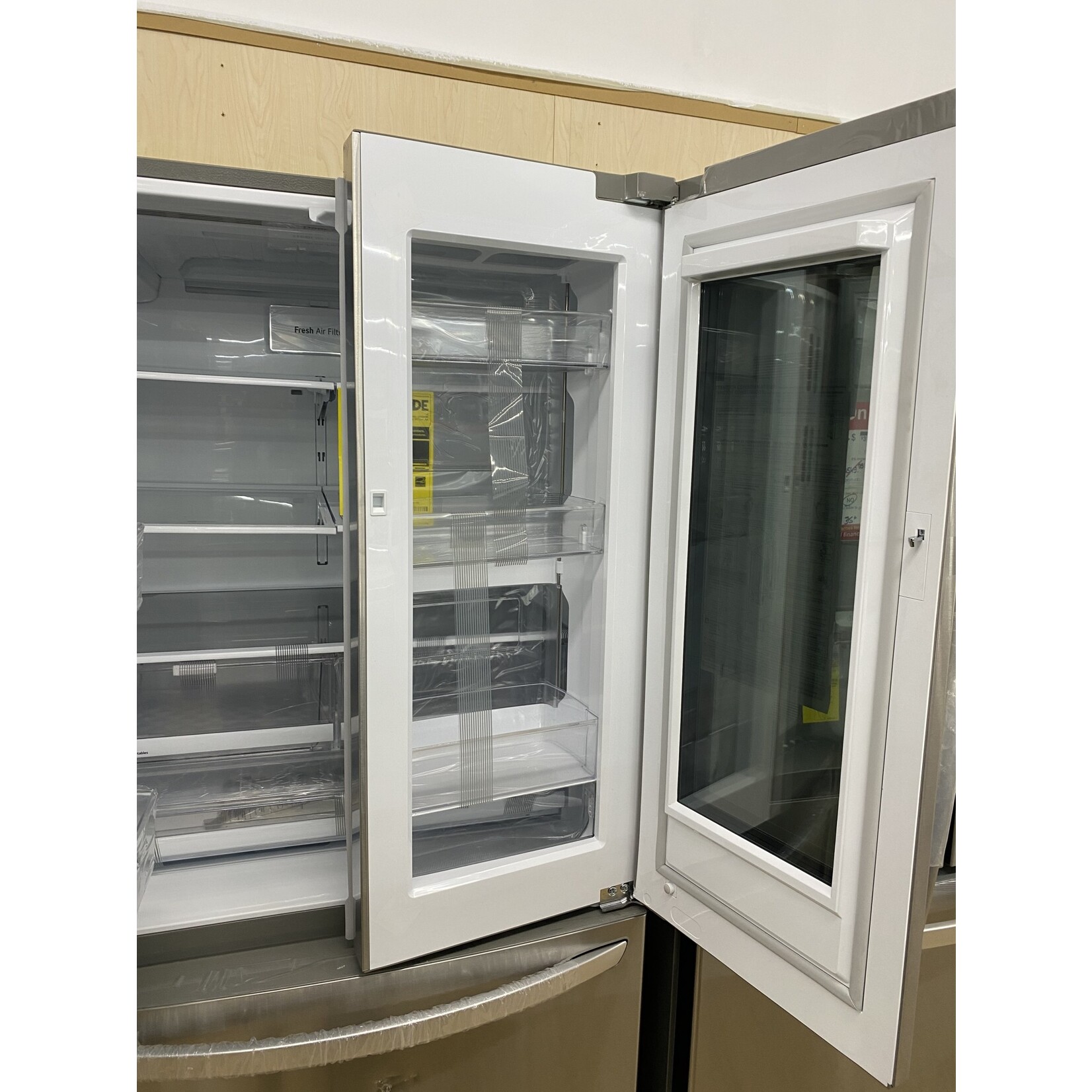 LG Electronics #Dent CK LFXS28596S 28 cu. ft. 3 Door French Door Smart Refrigerator with InstaView Door-in-Door in PrintProof Stainless Steel