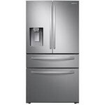 SAMSUNG #*RF28R7201SR - Samsung 28 cu. ft. 4-Door French Door Smart Refrigerator in Fingerprint Resistant Stainless Steel, Standard Depth