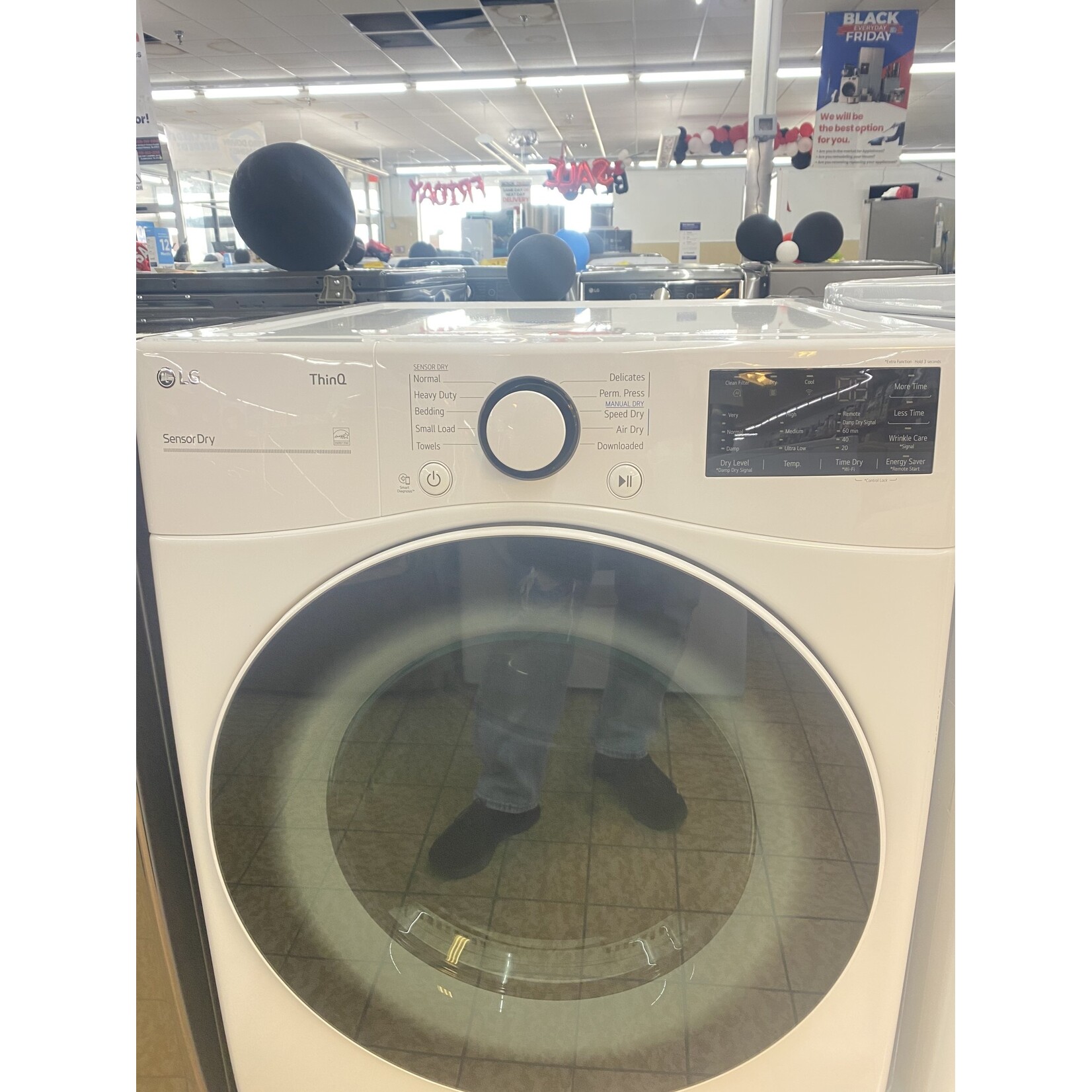 LG Electronics #DLE3600W - LG 7.4 cu. ft. White Ultra Large Capacity Electric Dryer with Sensor Dry