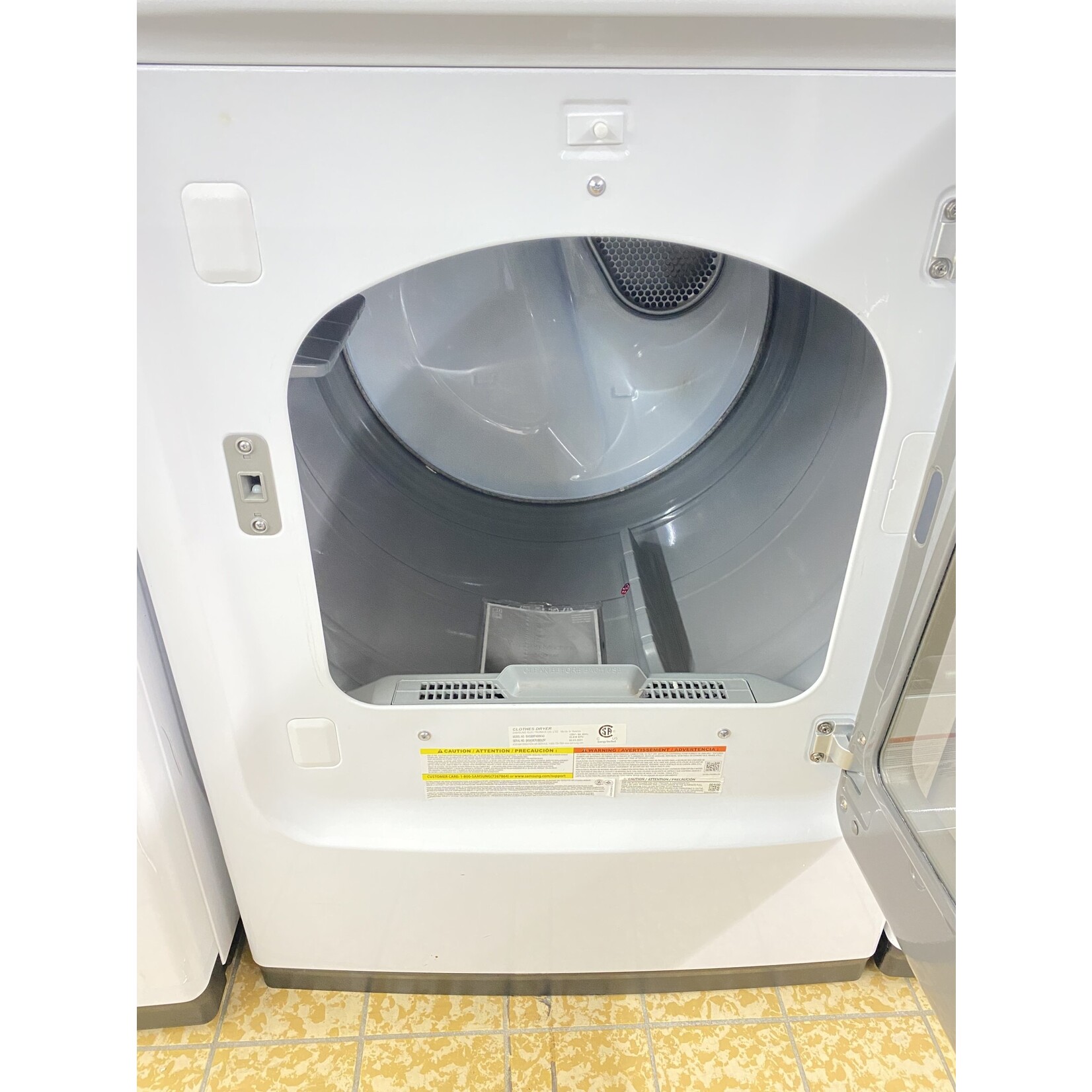 SAMSUNG #DVG50M7450W Samsung 7.4 cf gas TL dryer w/ Multi-Steam