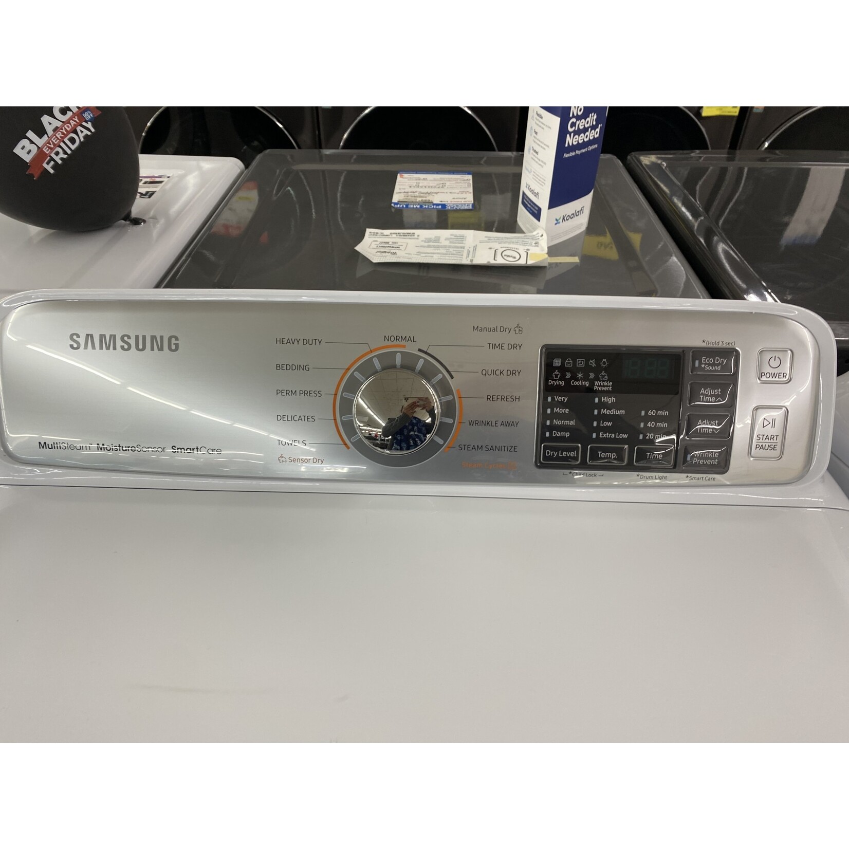 SAMSUNG #DVG50M7450W Samsung 7.4 cf gas TL dryer w/ Multi-Steam