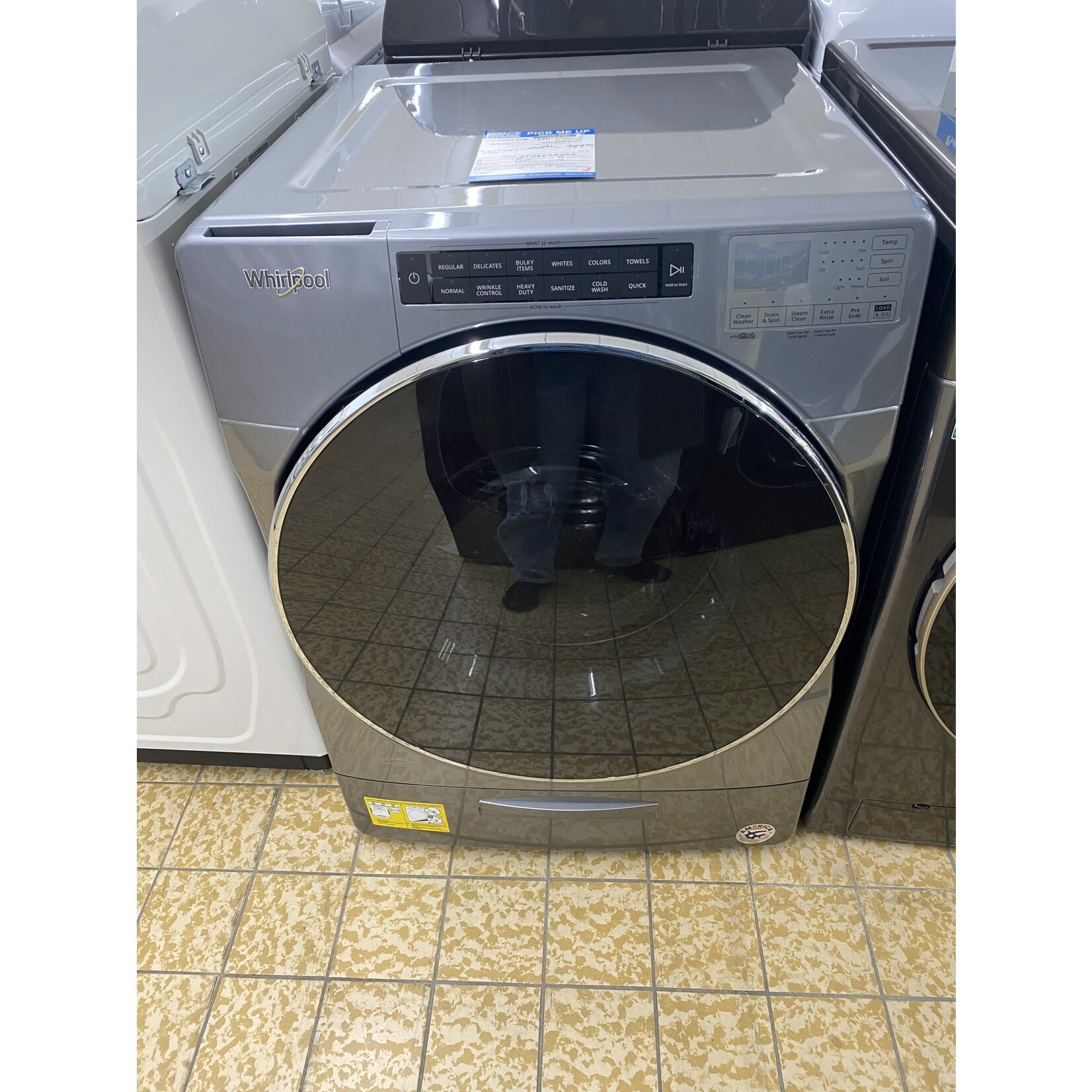 Whirlpool WFW6620HC 4.5 cu. ft. High Efficiency Chrome Shadow Stackable Front Load Washing Machine with Load & Go XL Dispenser, ENERGY STAR