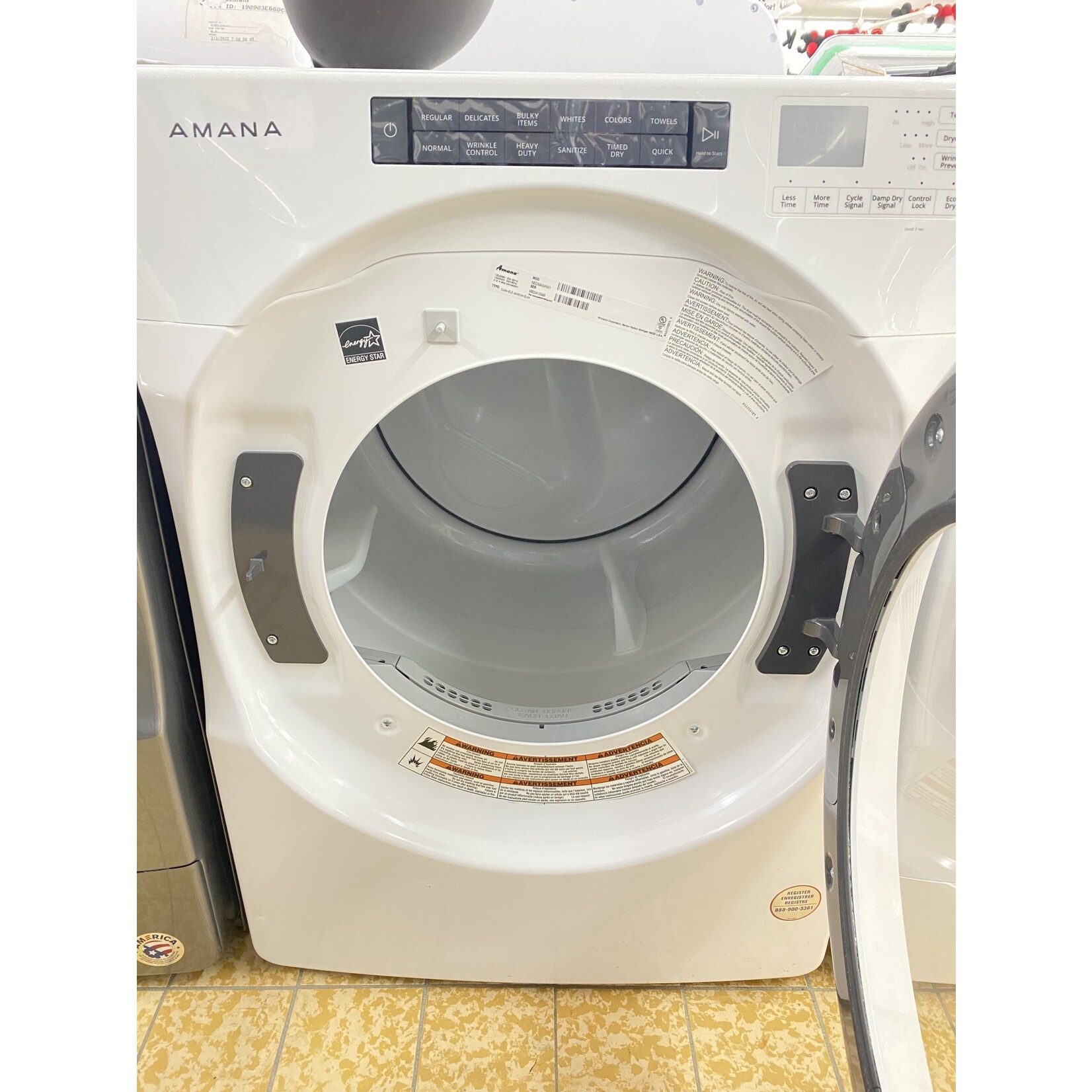 Amana NED5800HW Amana 7.4 cu. ft. White Electric Dryer with Sensor