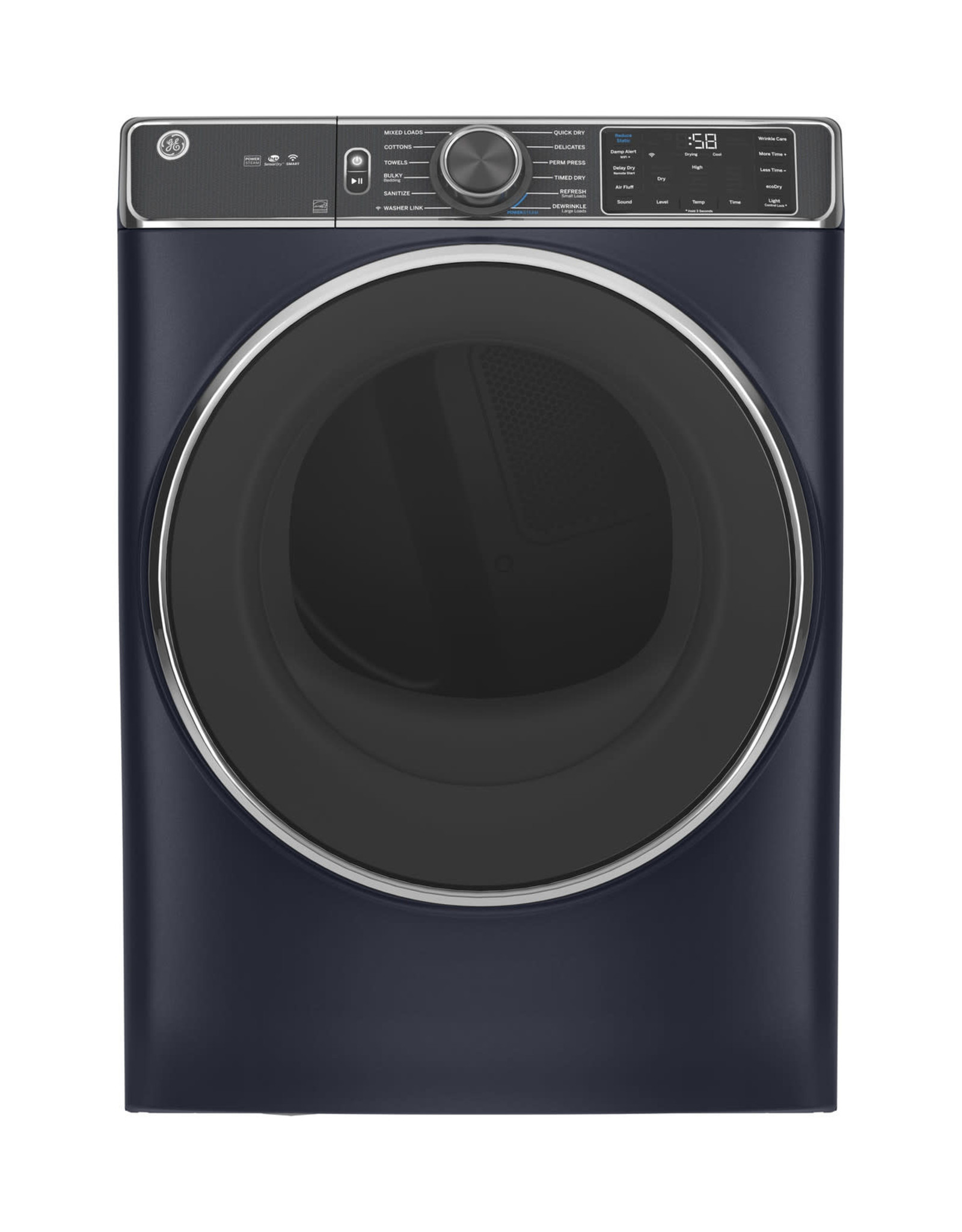GE GFD85ESPNRS  GE® 7.8 cu. ft. Capacity Smart Front Load Electric Dryer with Steam and Sanitize Cycle