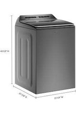 WHIRLPOOL WTW8127LC Whirlpool - 5.2 Cu. Ft. High Efficiency Smart Top Load Washer with 2 in 1 Removable Agitator - Chrome Shadow