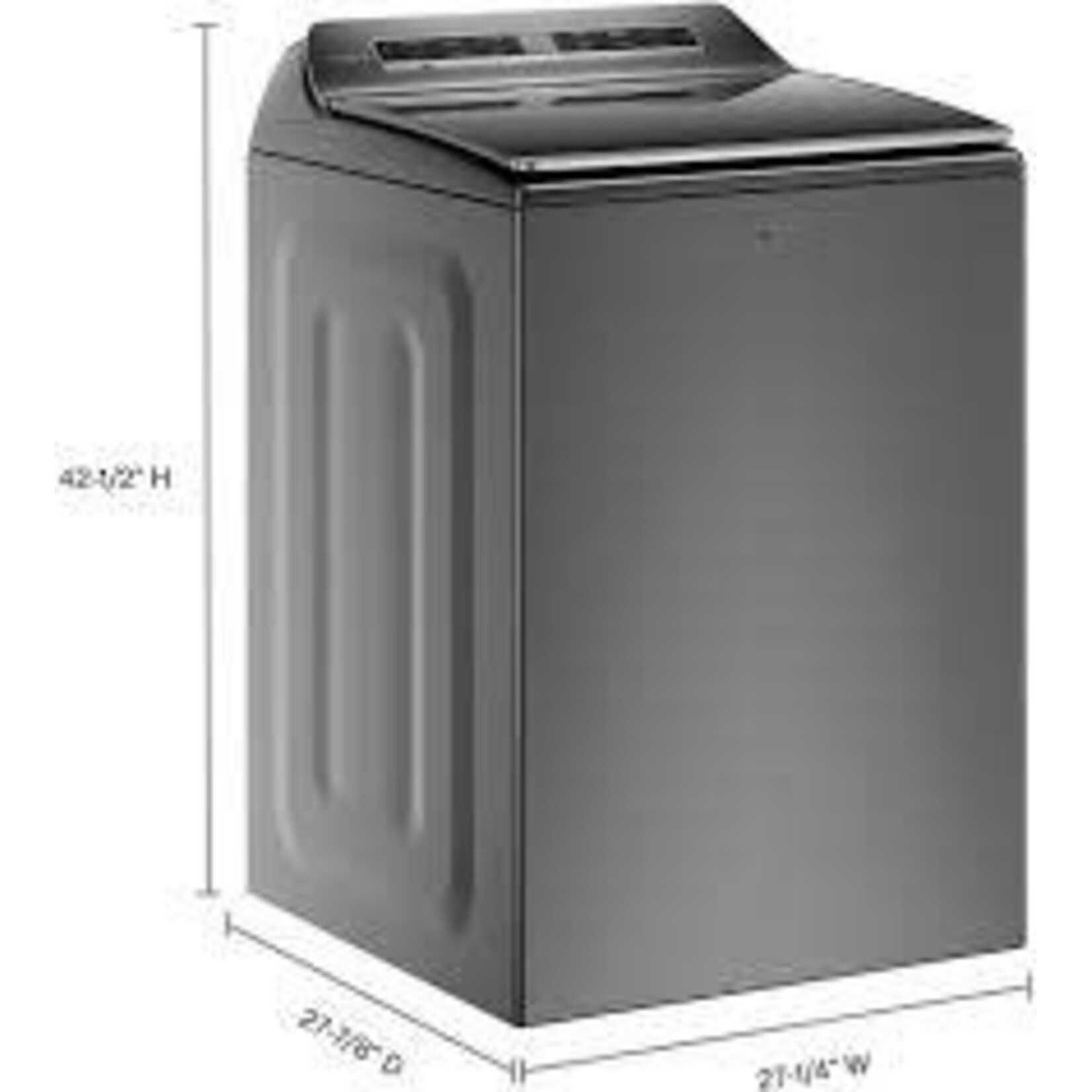 Whirlpool Ck. WTW8127LC Whirlpool - 5.2 Cu. Ft. High Efficiency Smart Top Load Washer with 2 in 1 Removable Agitator - Chrome Shadow