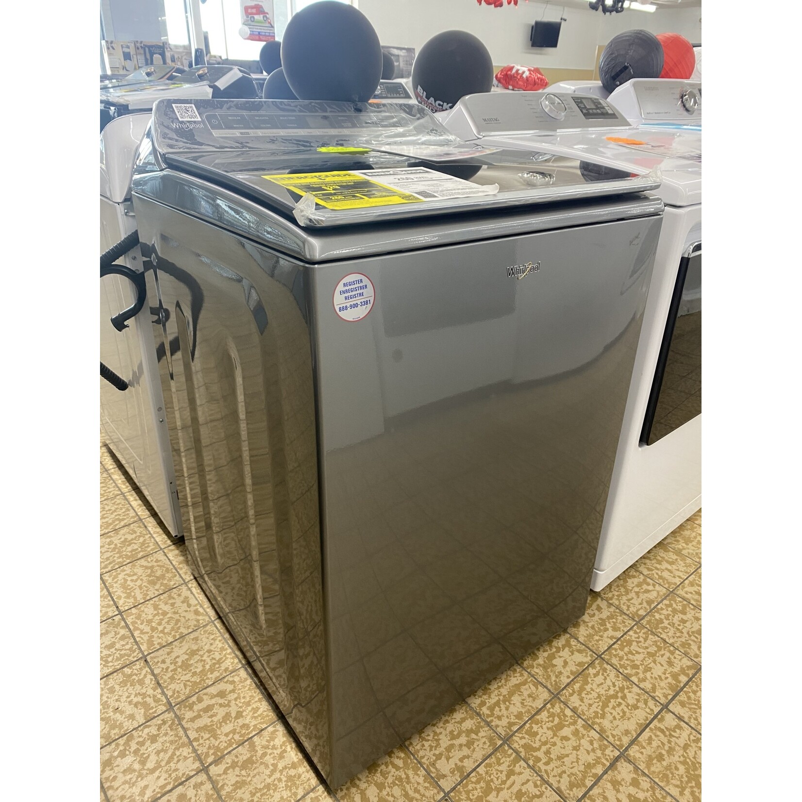 Whirlpool Ck. WTW8127LC Whirlpool - 5.2 Cu. Ft. High Efficiency Smart Top Load Washer with 2 in 1 Removable Agitator - Chrome Shadow