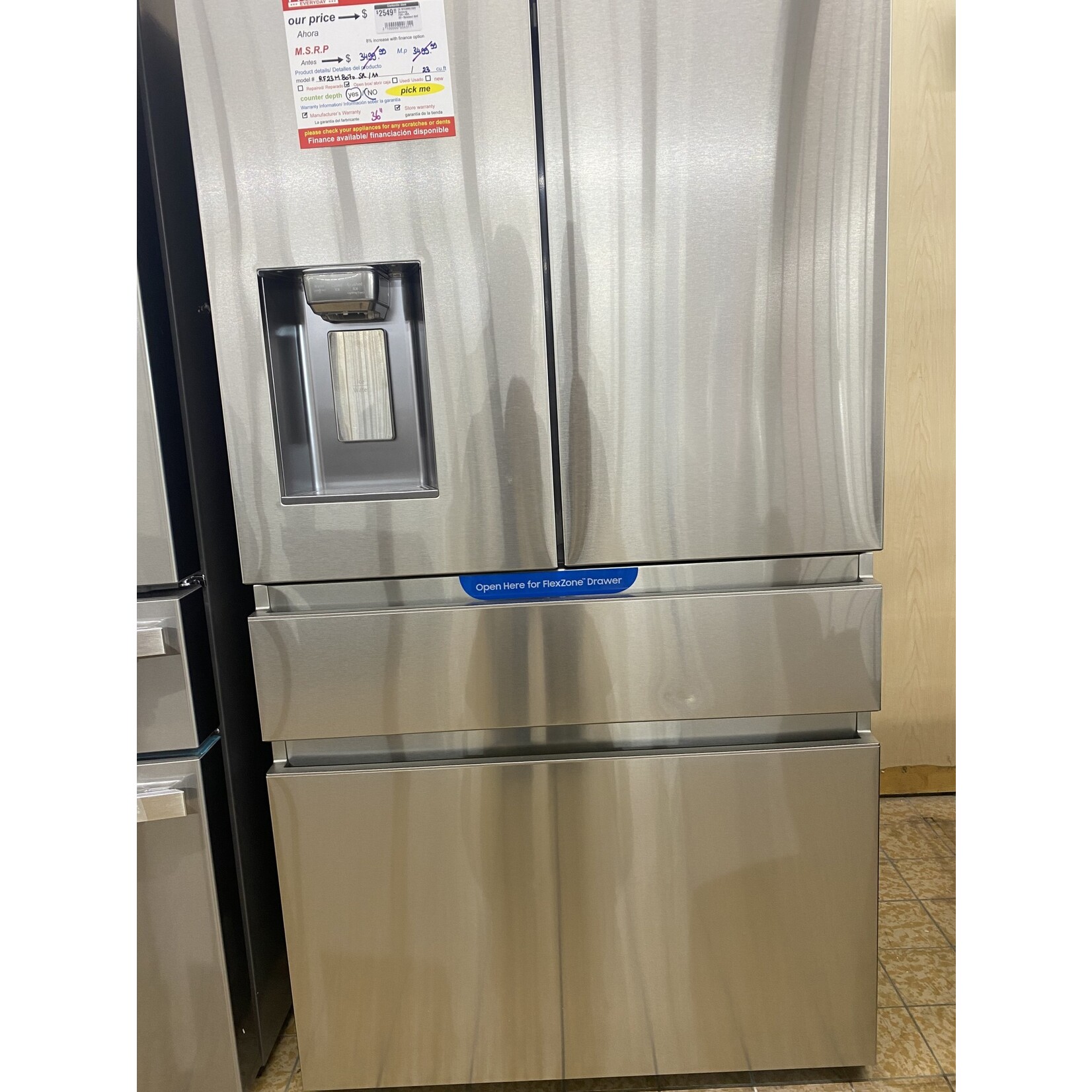 SAMSUNG RF23M8070SR Samsung FDR-4DR, All-Recessed I&W Disp. Refrigerator
