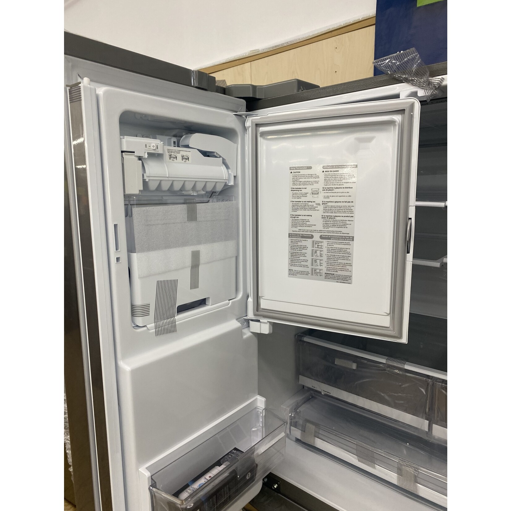 LG Electronics #LFXS28596S LG 28 cu. ft. 3 Door French Door Smart Refrigerator with InstaView Door-in-Door in PrintProof Stainless Steel