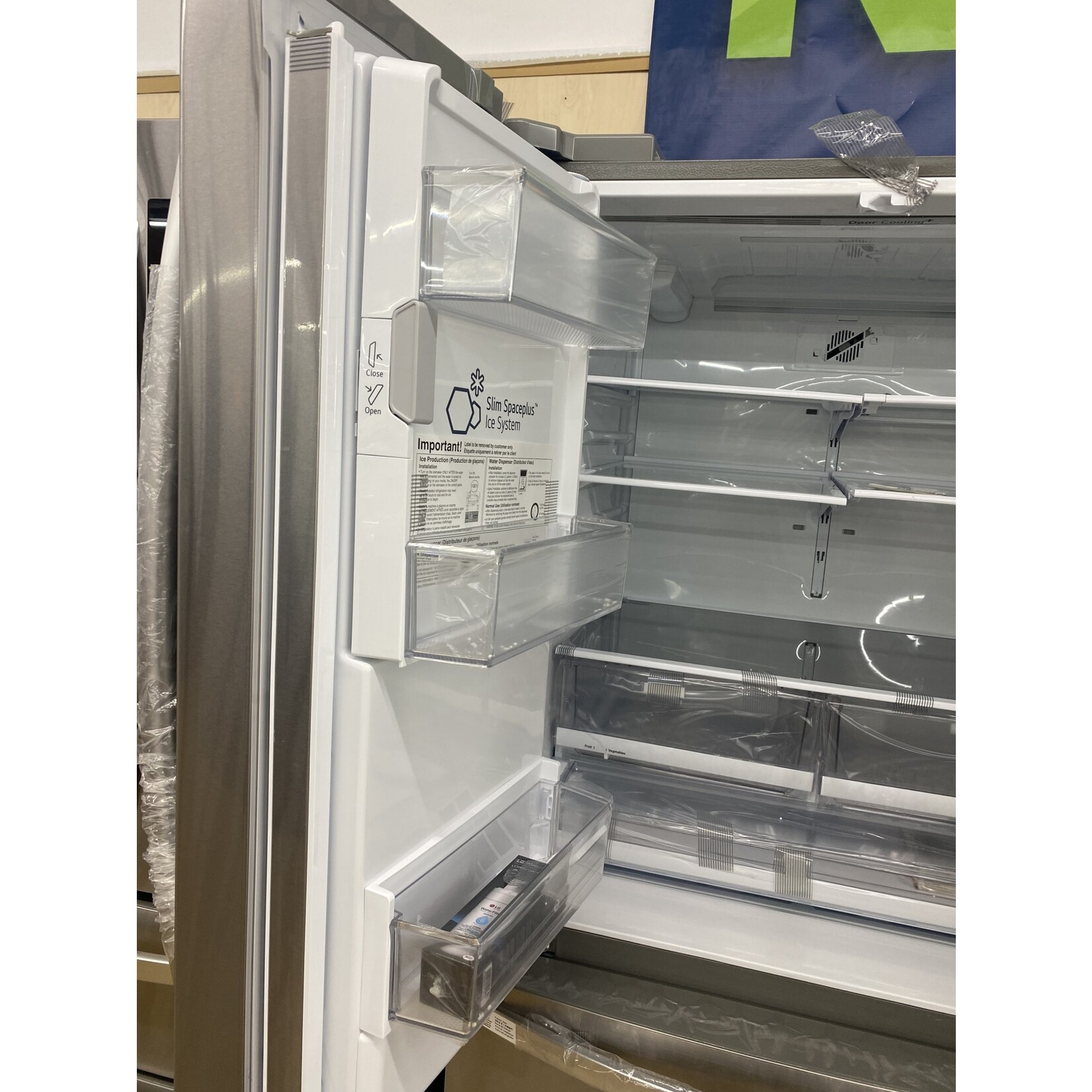 LG Electronics #LFXS28596S LG 28 cu. ft. 3 Door French Door Smart Refrigerator with InstaView Door-in-Door in PrintProof Stainless Steel
