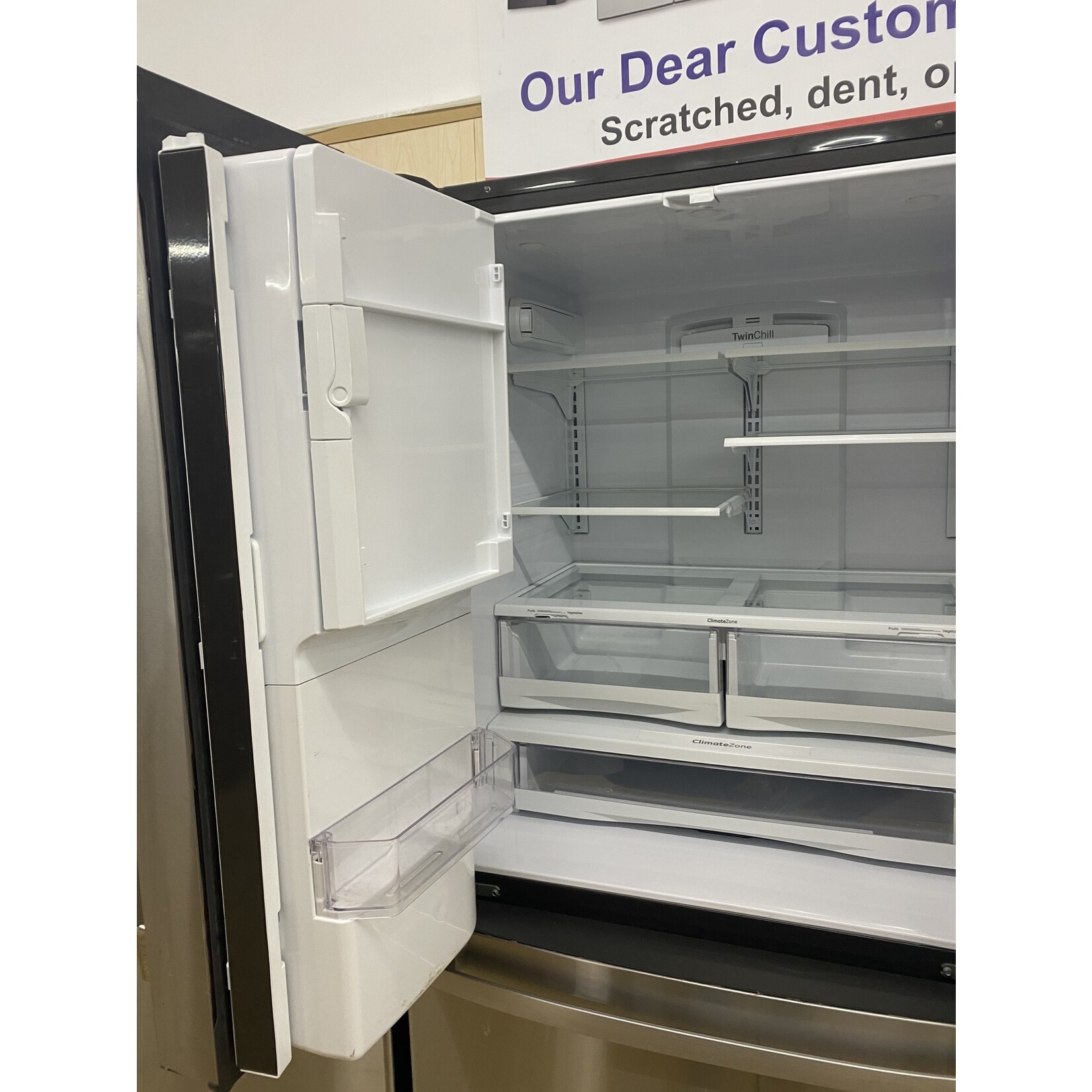 GE #GFE28GYNFS - GE® 27.7 cu. ft. French Door Refrigerator in Fingerprint Resistant Stainless Steel, ENERGY STAR