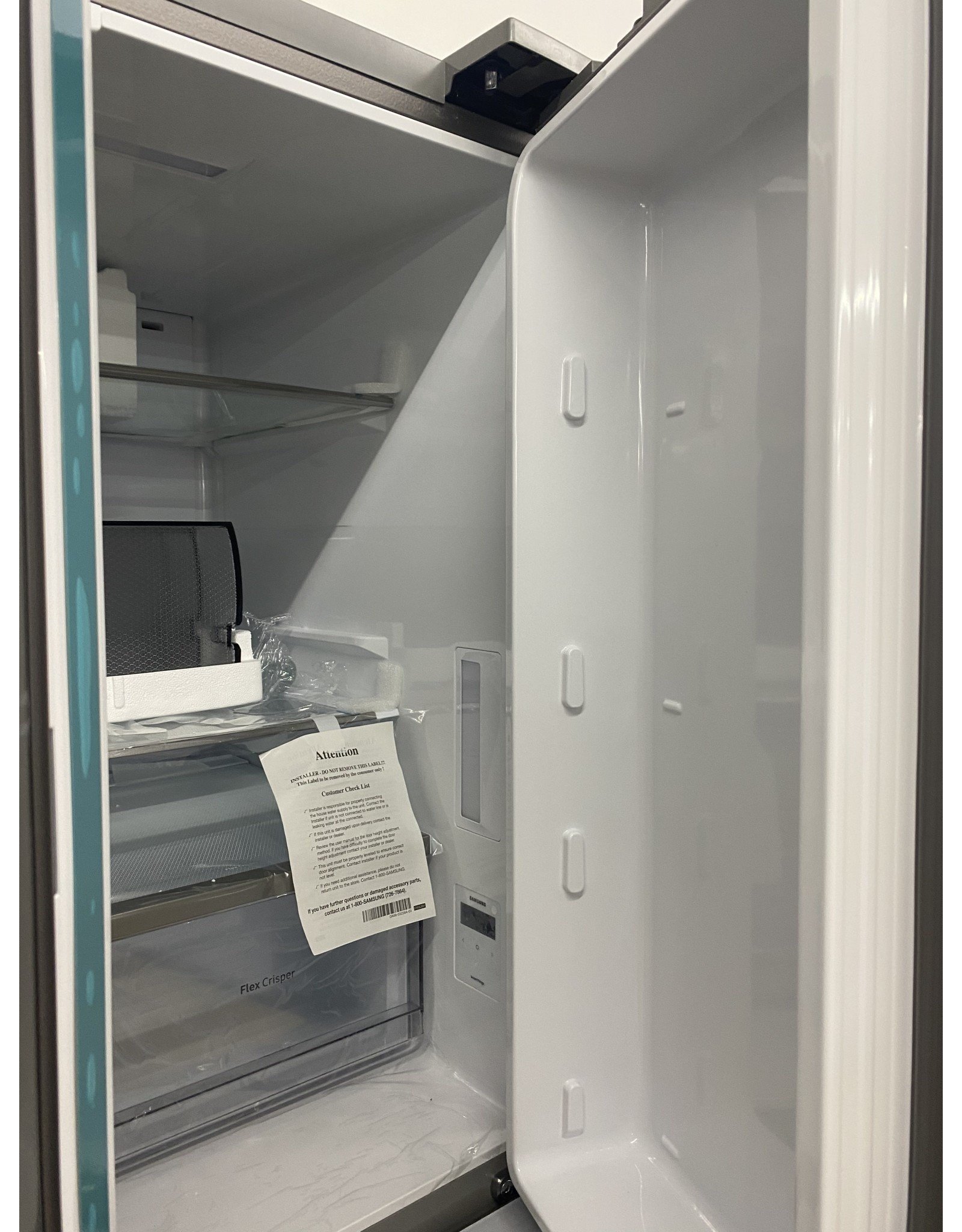 SAMSUNG RF29A9071SR SAMSUNG 29.2 cu. ft. 4-Door Flex French Door Smart Refrigerator in Fingerprint Resistant Stainless Steel, Standard Depth