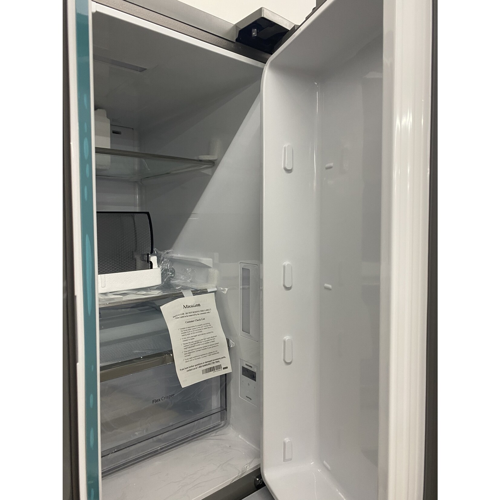 SAMSUNG #*RF29A9071SR SAMSUNG 29.2 cu. ft. 4-Door Flex French Door Smart Refrigerator in Fingerprint Resistant Stainless Steel, Standard Depth