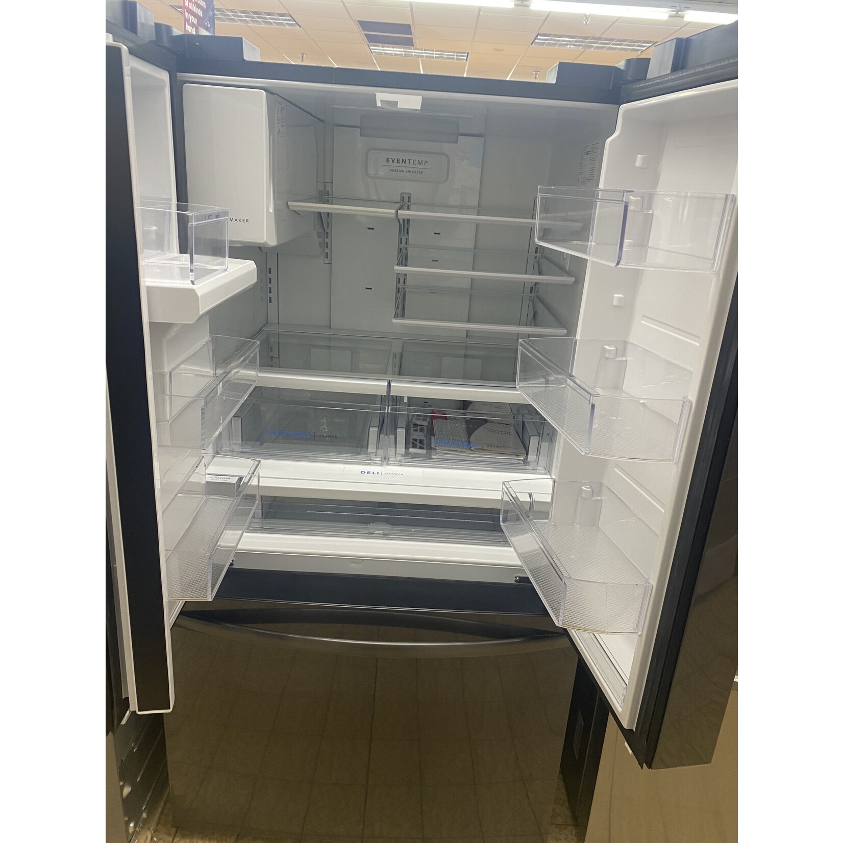 Frigidaire #FRFS2823AD Frigidaire 27.8 Cu. Ft. French Door Refrigerator in Black Stainless Steel
