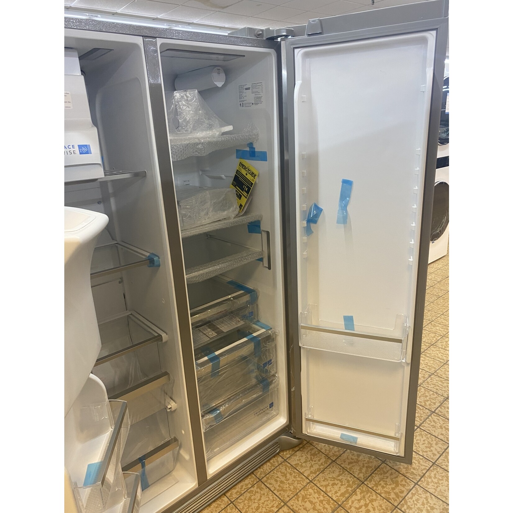 *CK/ GRSC2352AF 22.3 cu. ft. 36 in. Counter Depth Side by Side Refrigerator in Smudge-Proof Stainless Steel