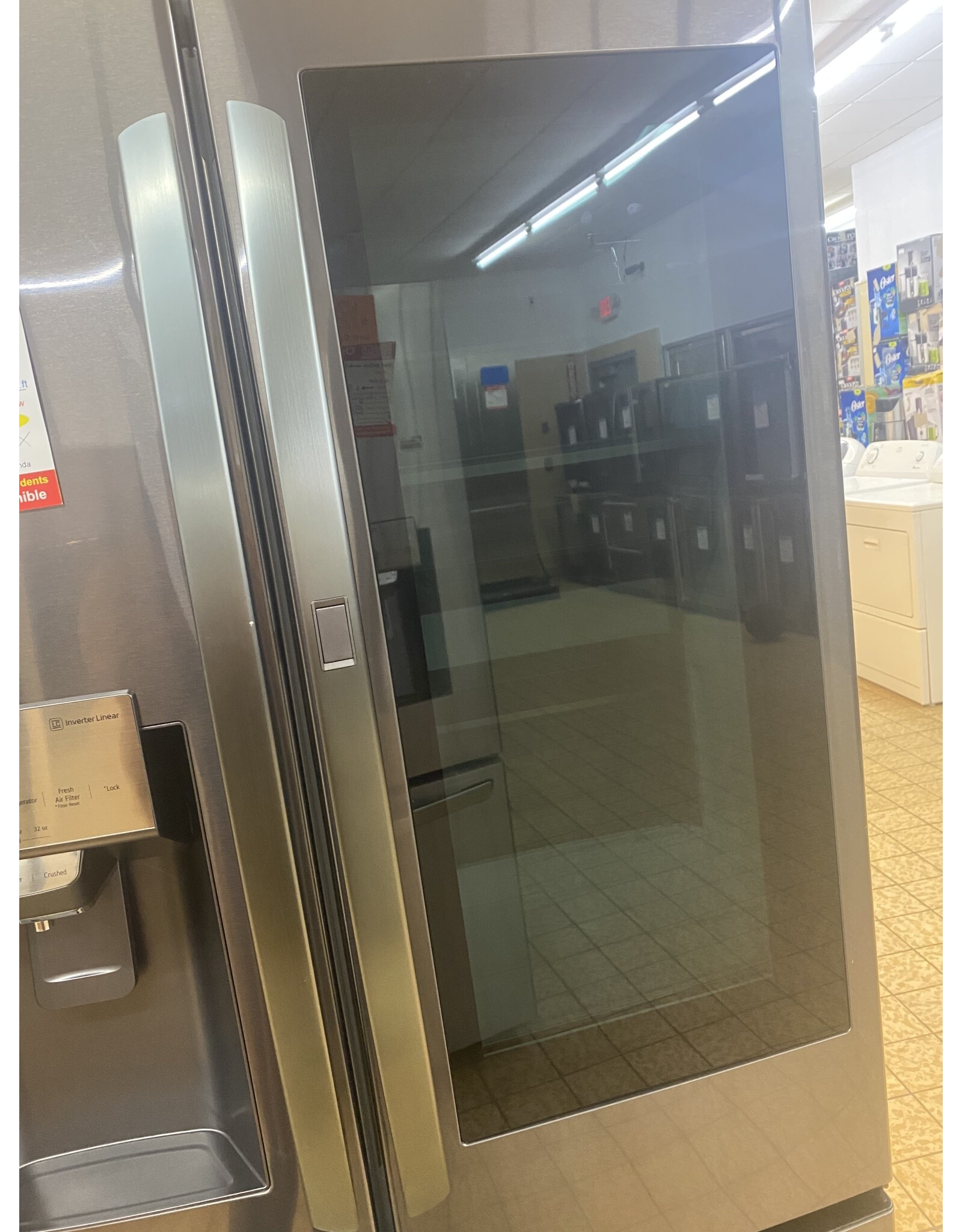 LG Electronics LRFVS3006D LG 29.7 cu. ft. French Door Refrigerator, InstaView Door-In-Door, Dual Ice w/ Craft Ice in PrintProof Black Stainless Steel