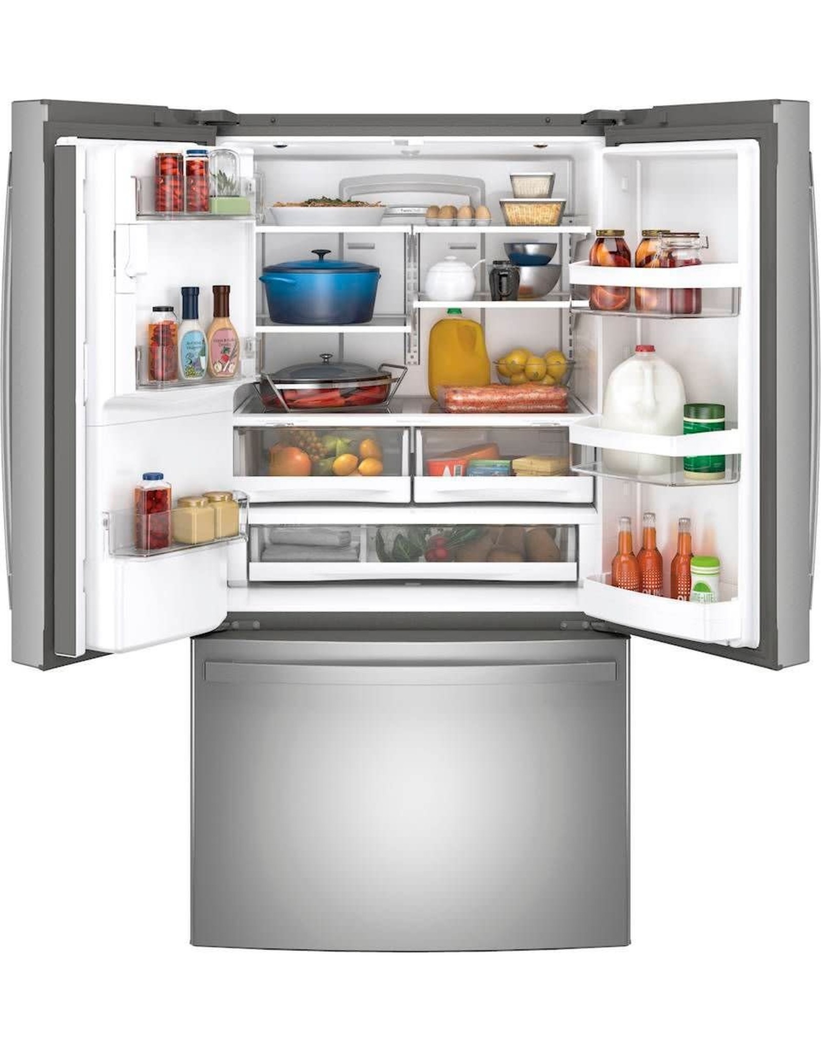 LG 27.7 Cu. ft. 3-Door French Door Refrigerator - Stainless Steel