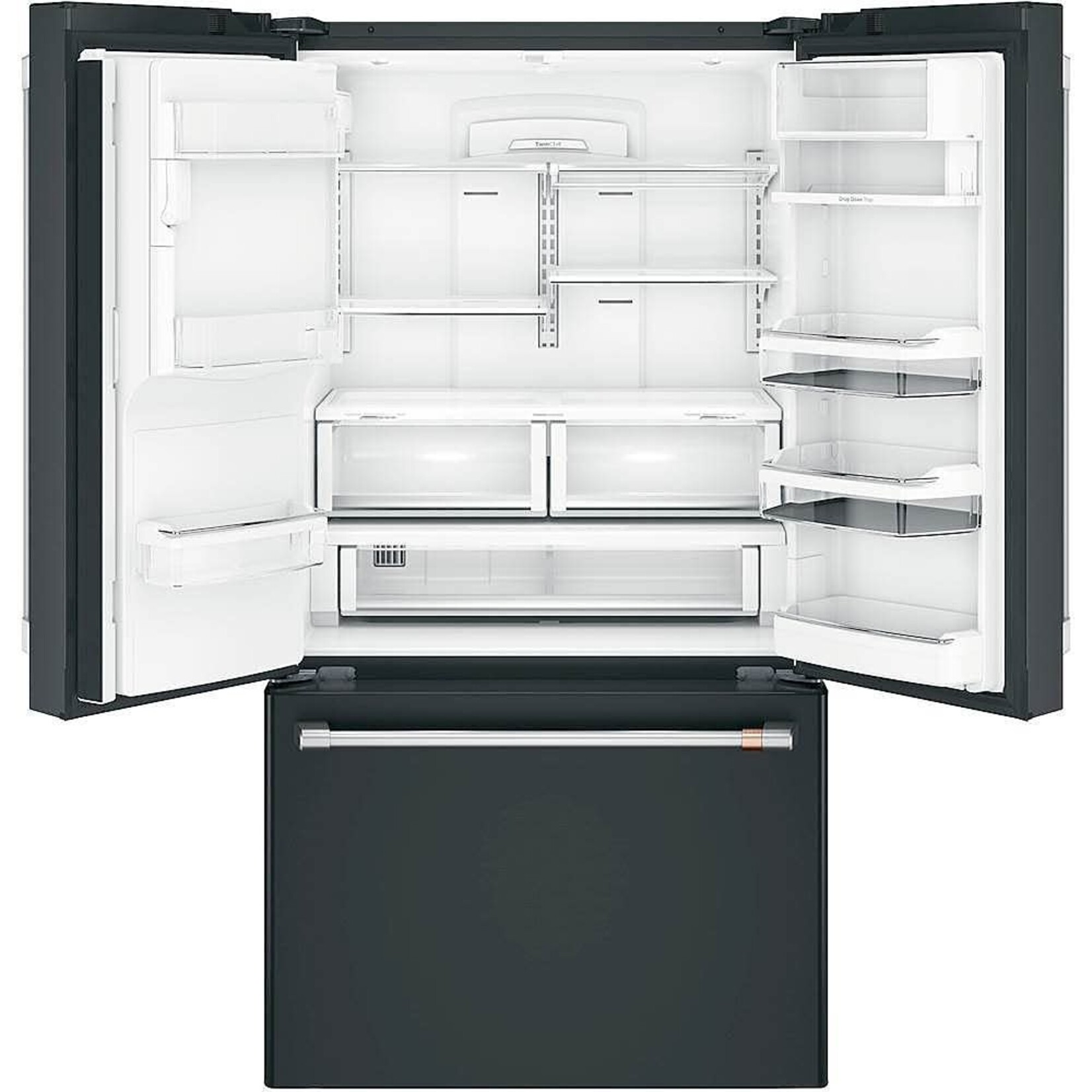 #CYE22TP3MKD Café - 22.2 Cu. Ft. French Door Counter-Depth Refrigerator - Matte Black