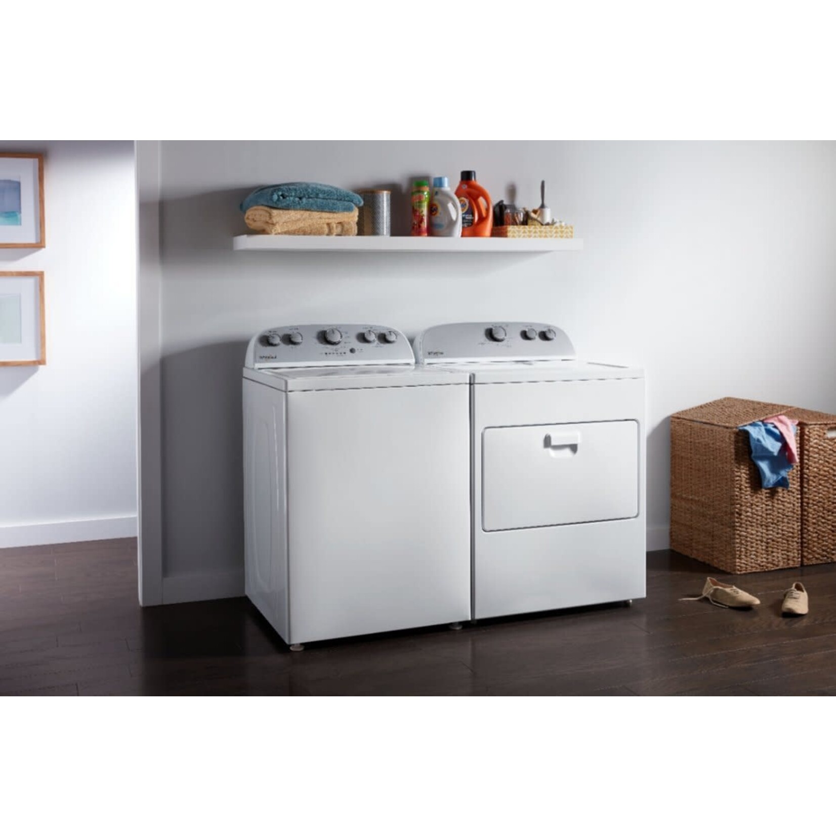 Whirlpool dent WTW4816FW3  Whirlpool 3.5-cu ft High Efficiency Agitator Top-Load Washer (White)