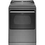 Whirlpool Whirlpool Smart Capable 7.4-cu ft Hamper DoorSteam Cycle Smart Gas Dryer (Chrome Shadow) ENERGY STAR