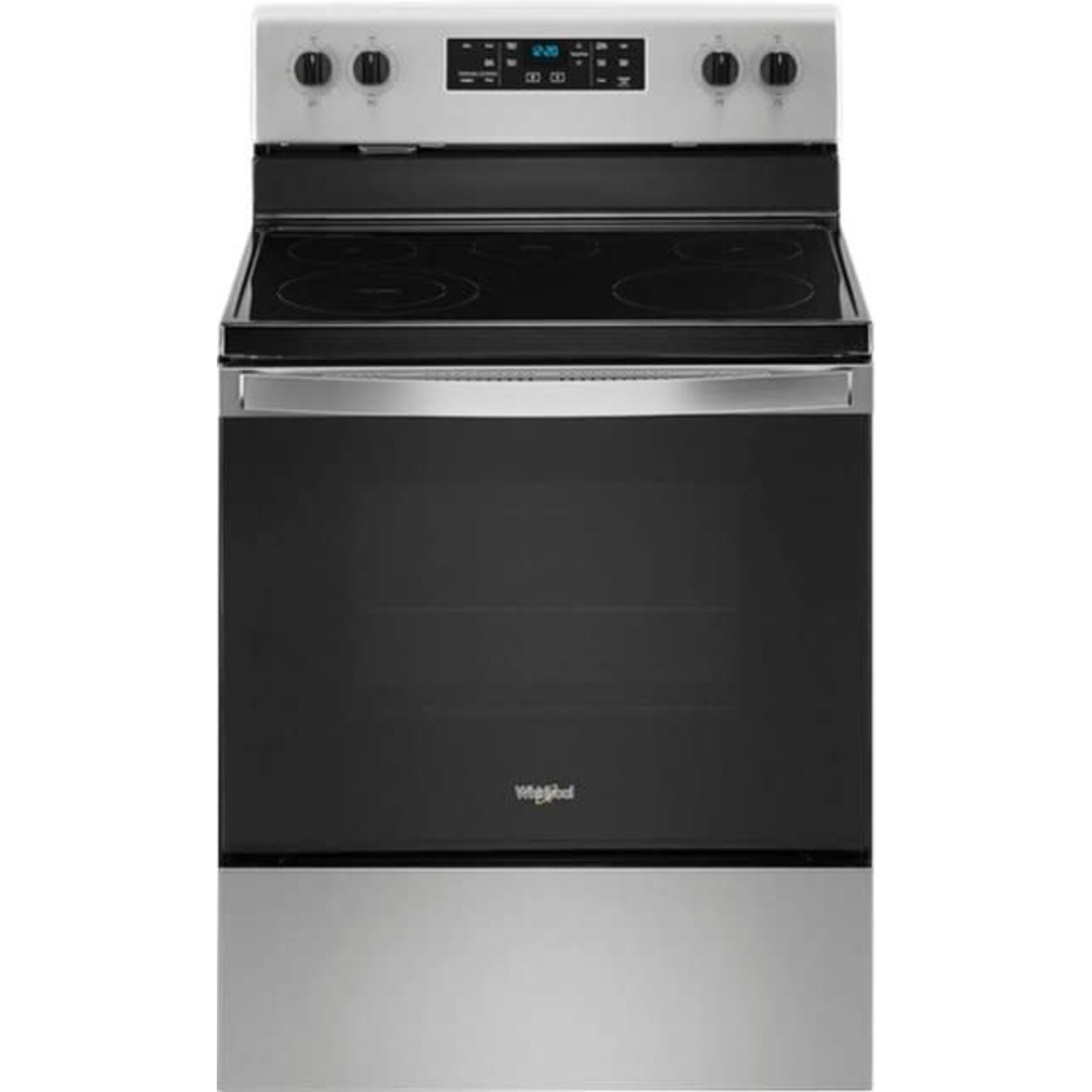 Ck. Whirlpool  30 in. 5.3 cu. ft. Electric Range with 5-Elements and Frozen Bake Technology in Fingerprint Resistant Stainless Steel