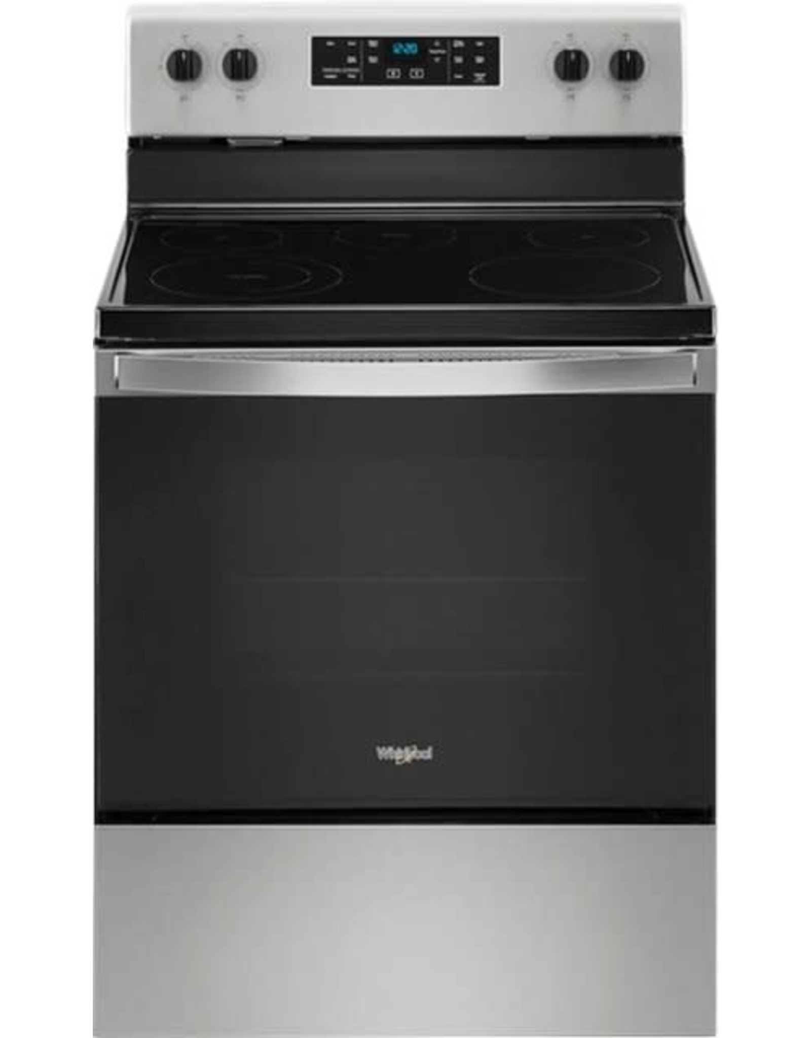 Ck. Whirlpool  30 in. 5.3 cu. ft. Electric Range with 5-Elements and Frozen Bake Technology in Fingerprint Resistant Stainless Steel