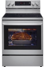 LG Electronics  6.3 cu. ft. Smart True Convection InstaView Electric Range Single Oven with Air Fry in Printproof Stainless Steel
