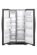Whirlpool - 24.6 Cu. Ft. Side-by-Side Refrigerator with Water and Ice Dispenser - Black