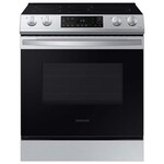 SAMSUNG NE63B8211SS Samsung Rapid Heat induction 30-in 4 Elements Self-cleaning and Steam Cleaning Slide-in Smart Induction Range (Fingerprint Resistant Stainless Steel)
