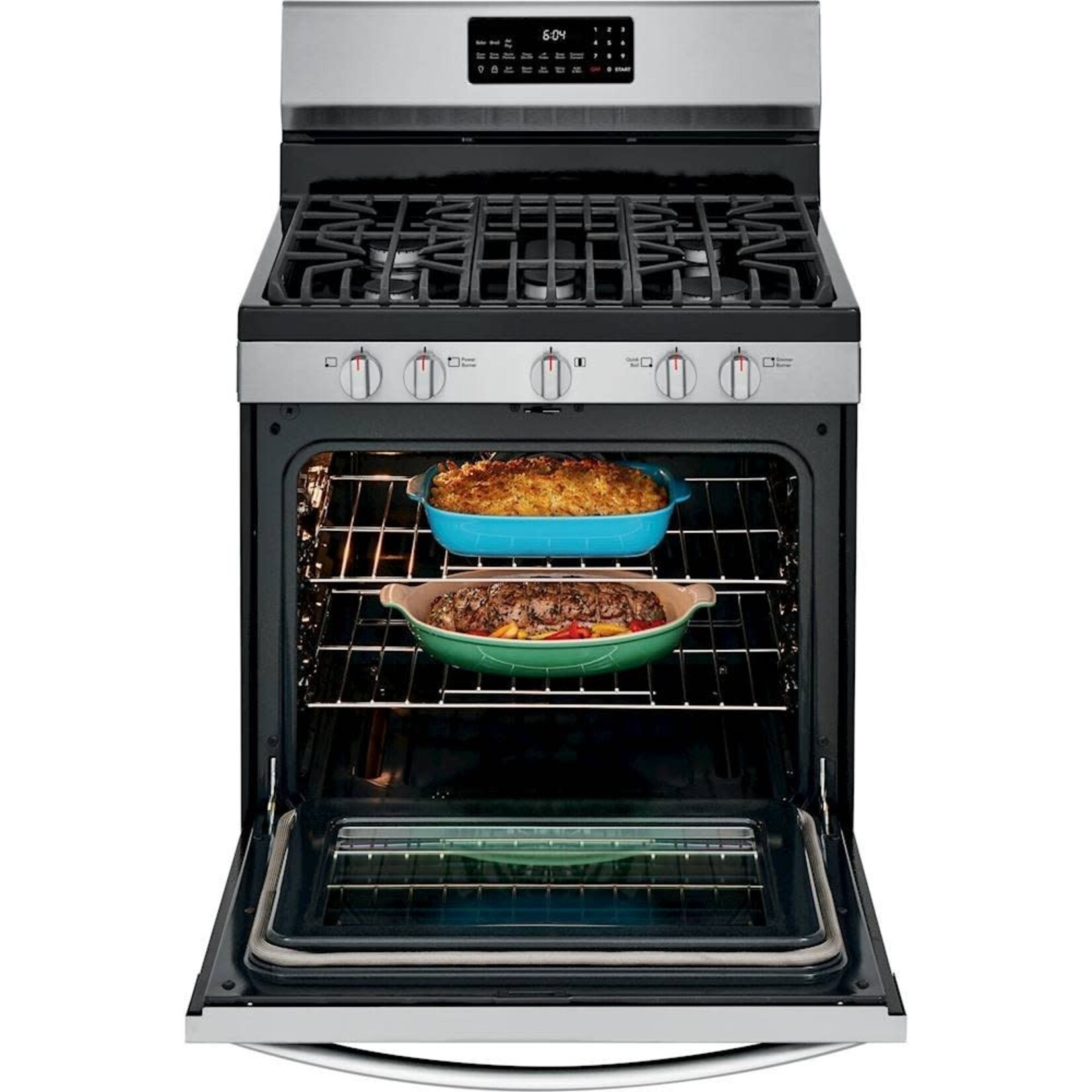 Frigidaire - Gallery 5.0 Cu. Ft. Freestanding Gas Range with Air Fry - Stainless steel