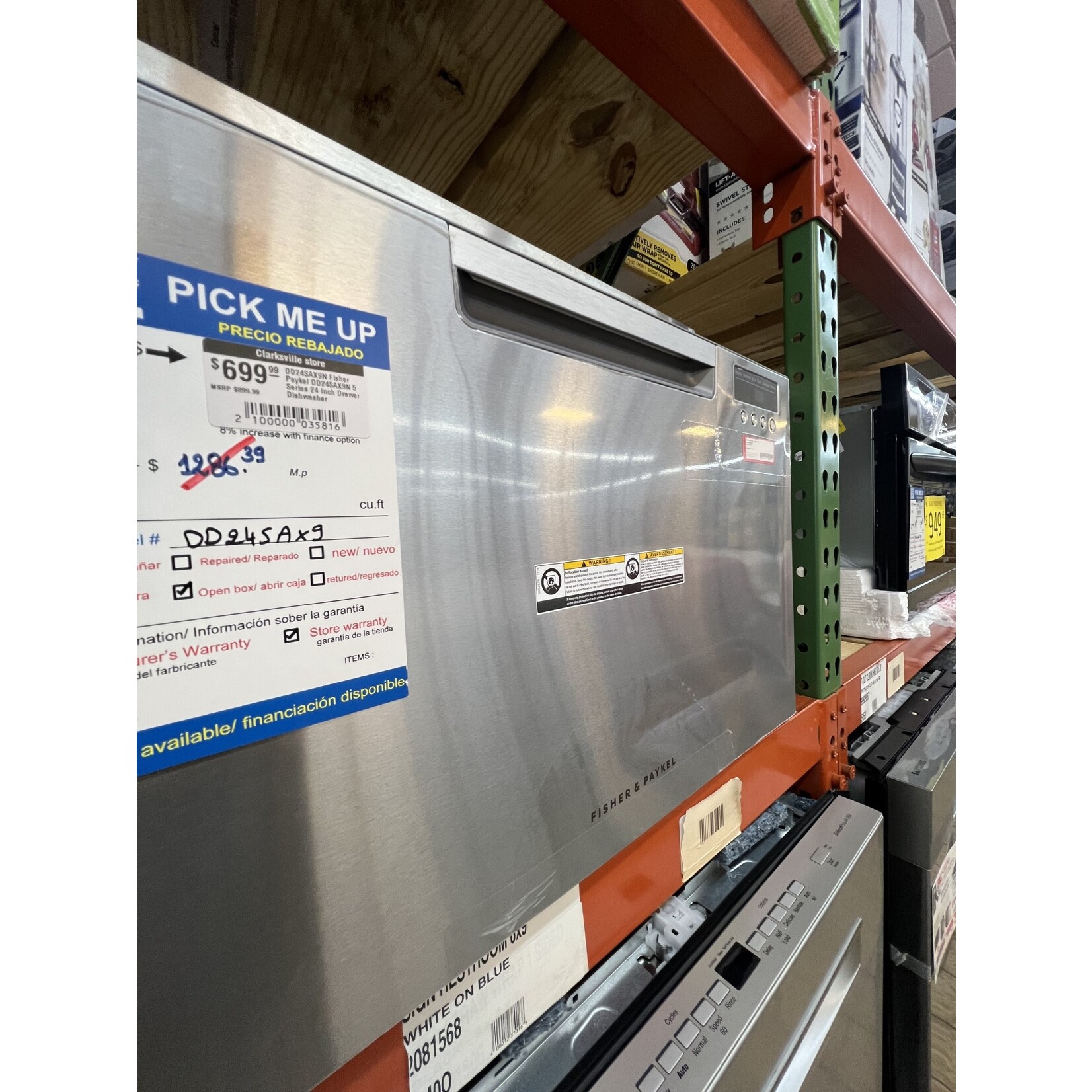 Fisher & Paykel DD24SAX9N Fisher Paykel DD24SAX9N 5 Series 24 Inch Drawer Dishwasher