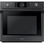 SAMSUNG *NV51K7770SG  Samsung  Steam Cook with Flex Duo 30-in Self-Cleaning Convection European Element Single Electric Wall Oven (Fingerprint Resistant Black Stainless Steel)