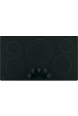 GE ME17R7021ES  36 in. Radiant Electric Cooktop Built-in Knob Control in Black with 5 Elements