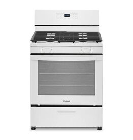 WHIRLPOOL WFG320M0MW0 30-in 4 Burners 5.1-cu ft Freestanding Gas Range in. White