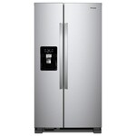 Whirlpool *WRS321SDHZ  WHIRLPOOL No Frost Side - Free Standing Refr Frez - 21 CU FT, 33 INCH WIDTH, LED LIGHTING, D