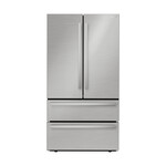 *SJG2351FS 36 Inch French 4-Door Counter Depth Refrigerator with 22.5 Cu. Ft. Capacity, Adjustable Slide-In Shelf, Humidity-Controlled Crisper Drawers, Interior Automatic Ice Maker, NSF Certified, and Energy Star Certified