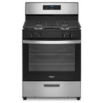 Whirlpool #*WFG320M0MS  Whirlpool 30-in 4 Burners 5.1-cu ft Freestanding Natural Gas Range (Stainless Steel)