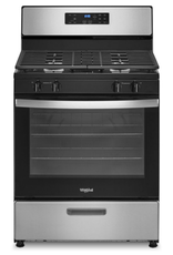 WHIRLPOOL WFG320M0MS  Whirlpool 30-in 4 Burners 5.1-cu ft Freestanding Natural Gas Range (Stainless Steel)