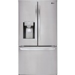 LG #LRFS28XBS - LG 28 cu. ft. 3 Door French Door Refrigerator with Ice and Water with Single Ice in Stainless Standard Depth